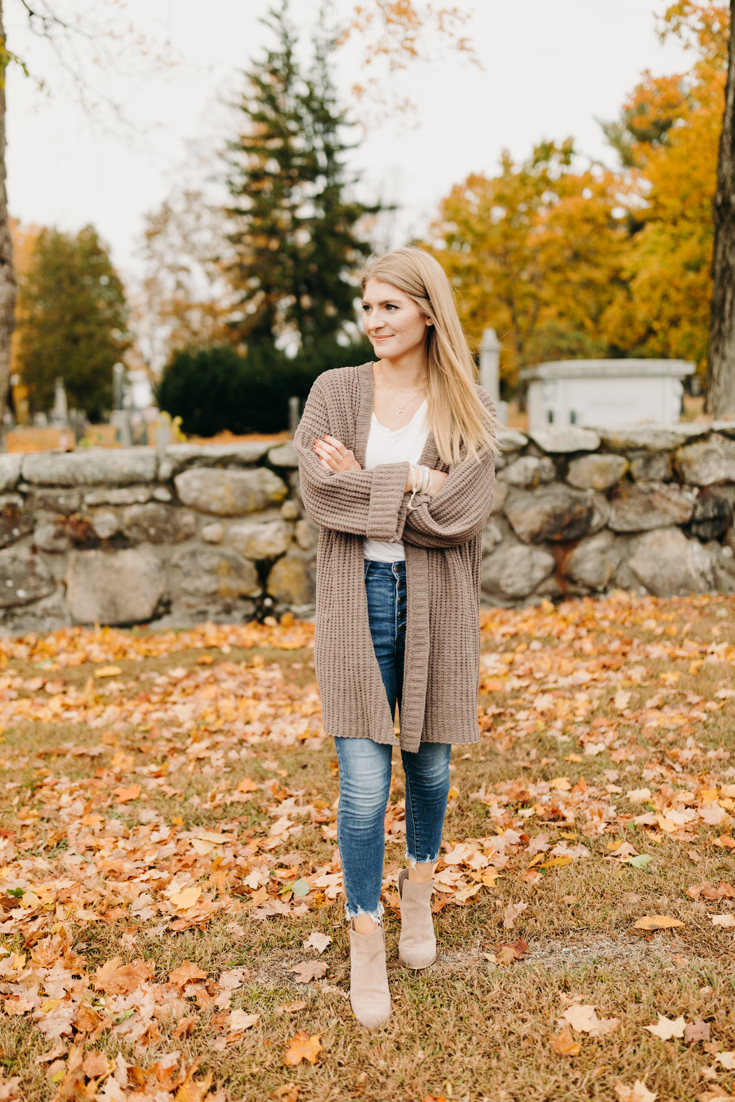taupe cardigan outfit