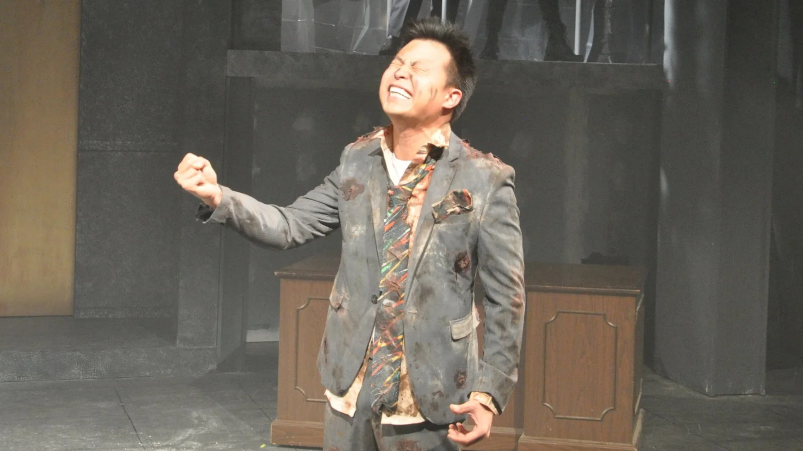 We’re devastated too. (Jin Kim as ‘Nakatomi’ in 2018 at The Den Theatre. (c) Yippee Productions LLC)