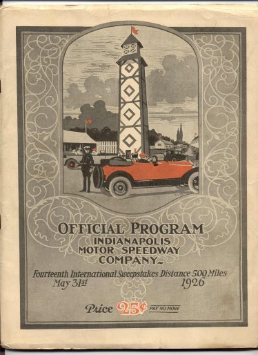 REPRINT OF THE OFFICIAL PROGRAM FOR THE 1924 INDY 500