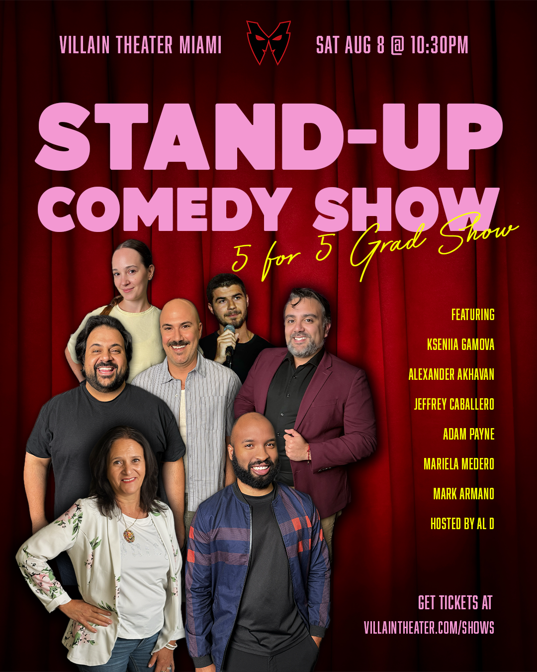 Five for Five Stand-Up Comedy Graduation Showcase