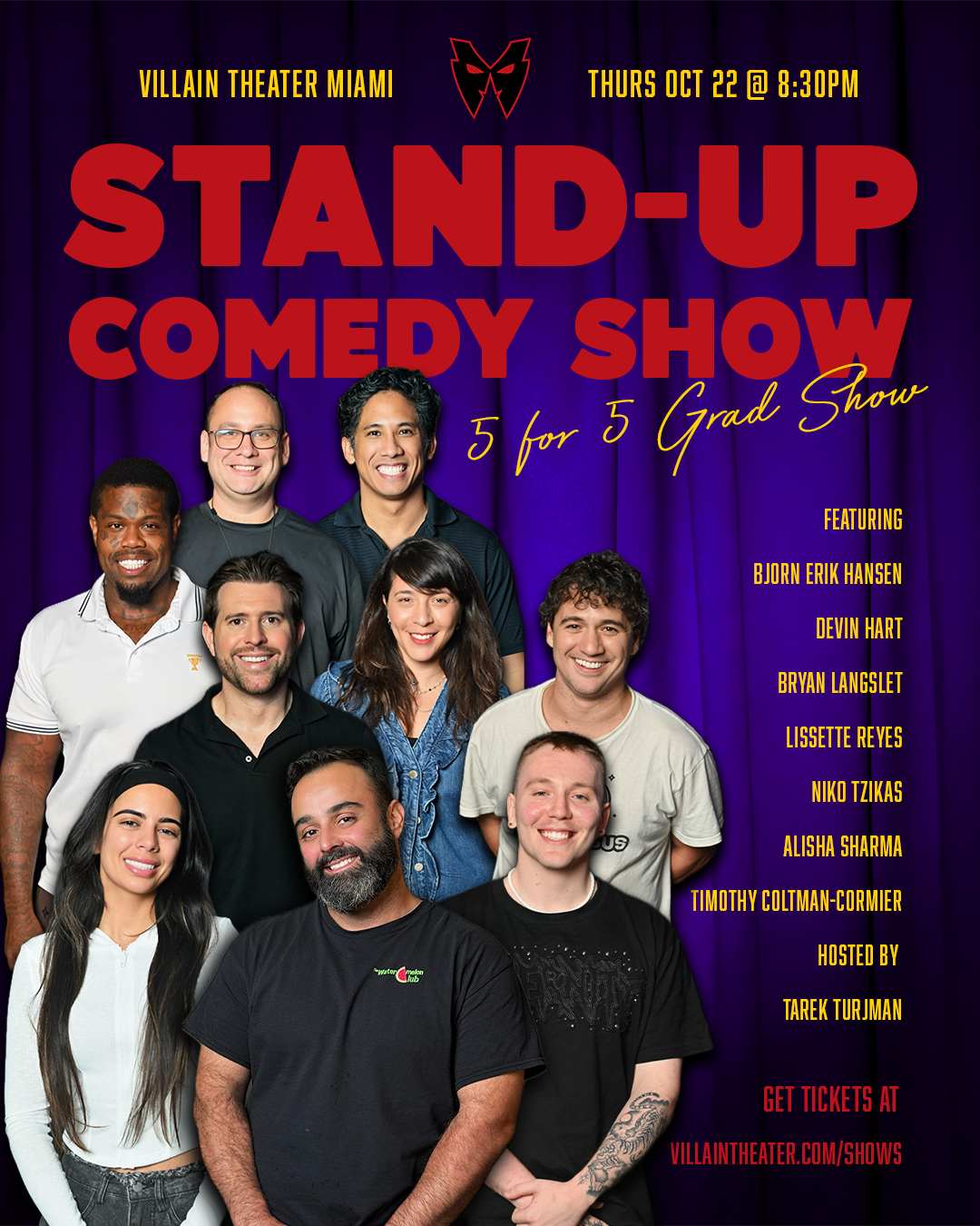 Five for Five Stand-Up Comedy Graduation Showcase