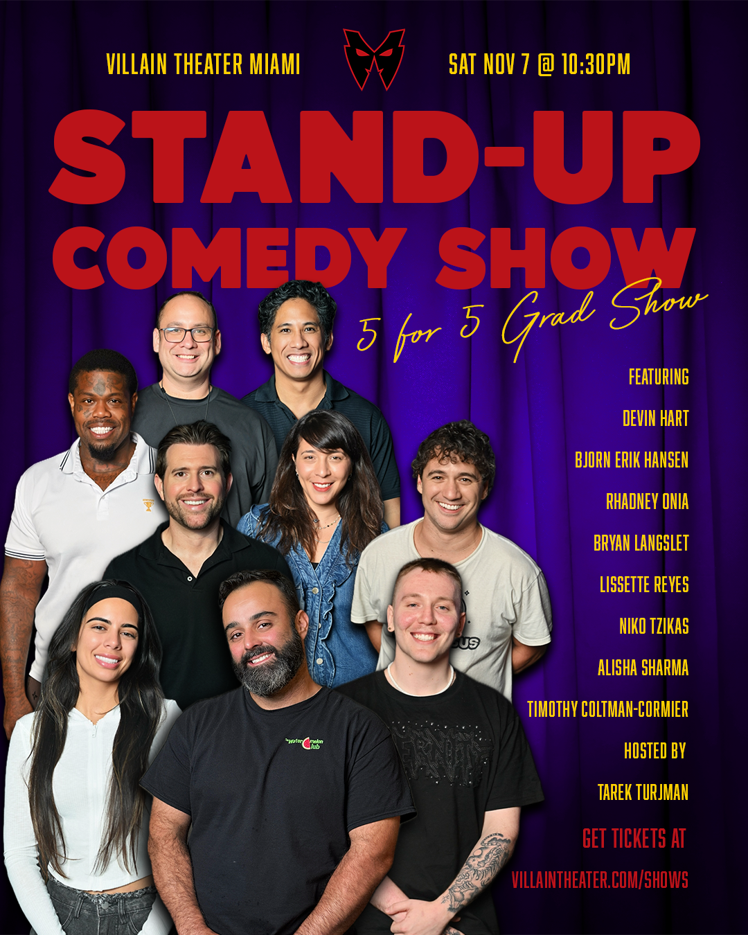 Five for Five Stand-Up Comedy Graduation Showcase