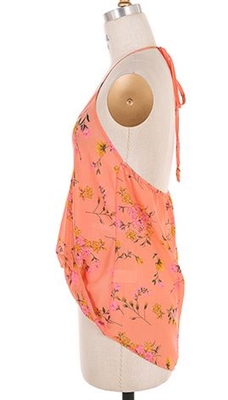 Coral Floral Halter