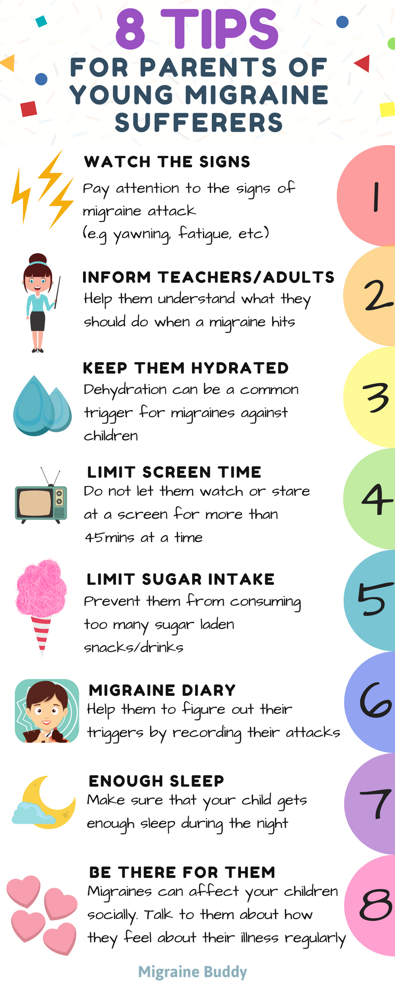 Infograph - Tips for parents of young migraine sufferers.png