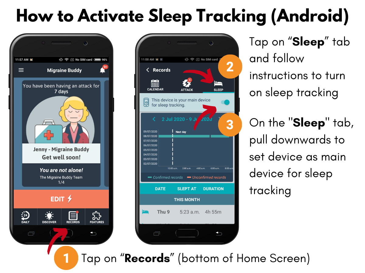 How to activate sleep tracking (Android)