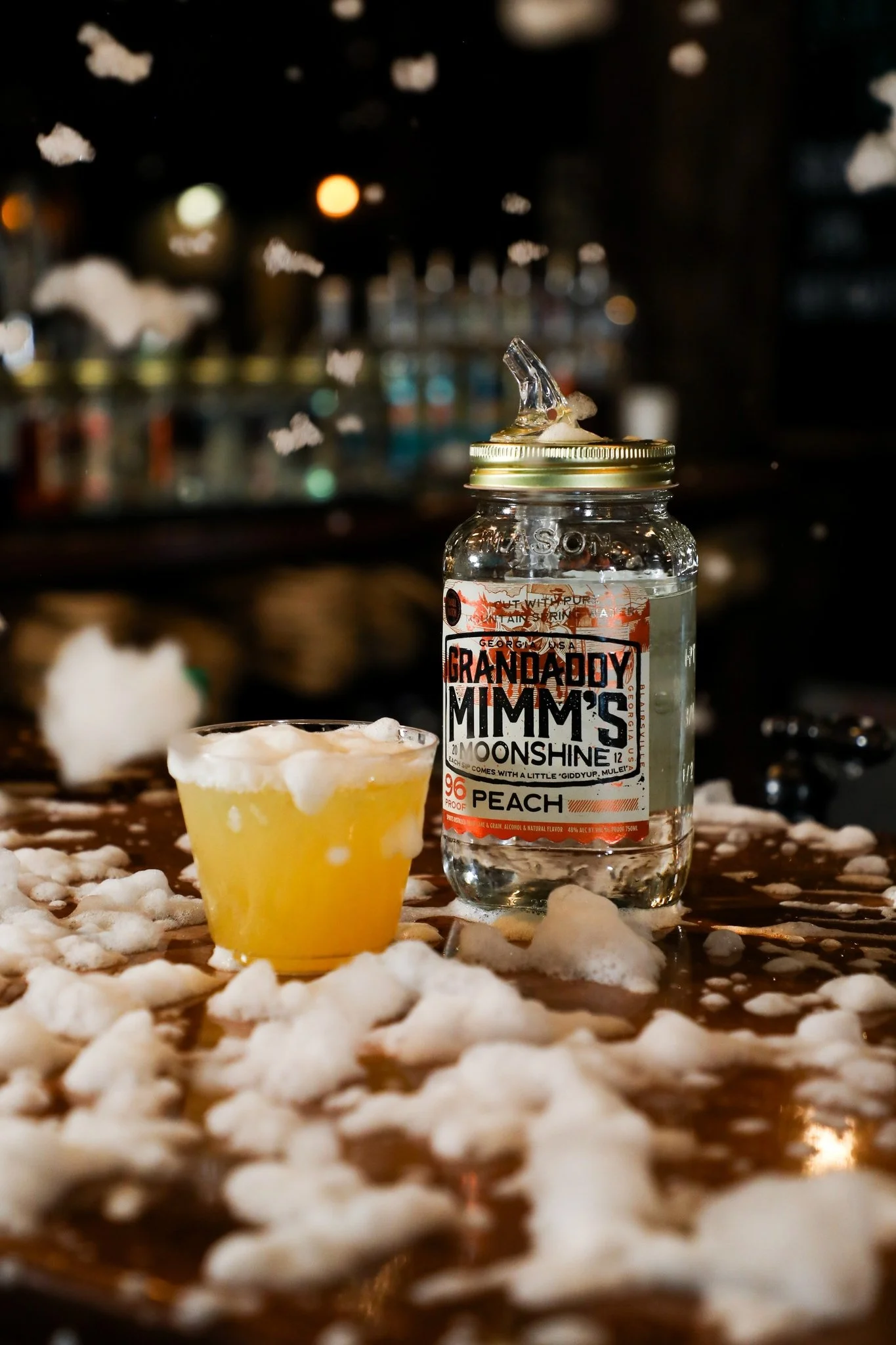 Mimm's Peach Whiskey Mule - A Quick + Easy Cocktail for Any