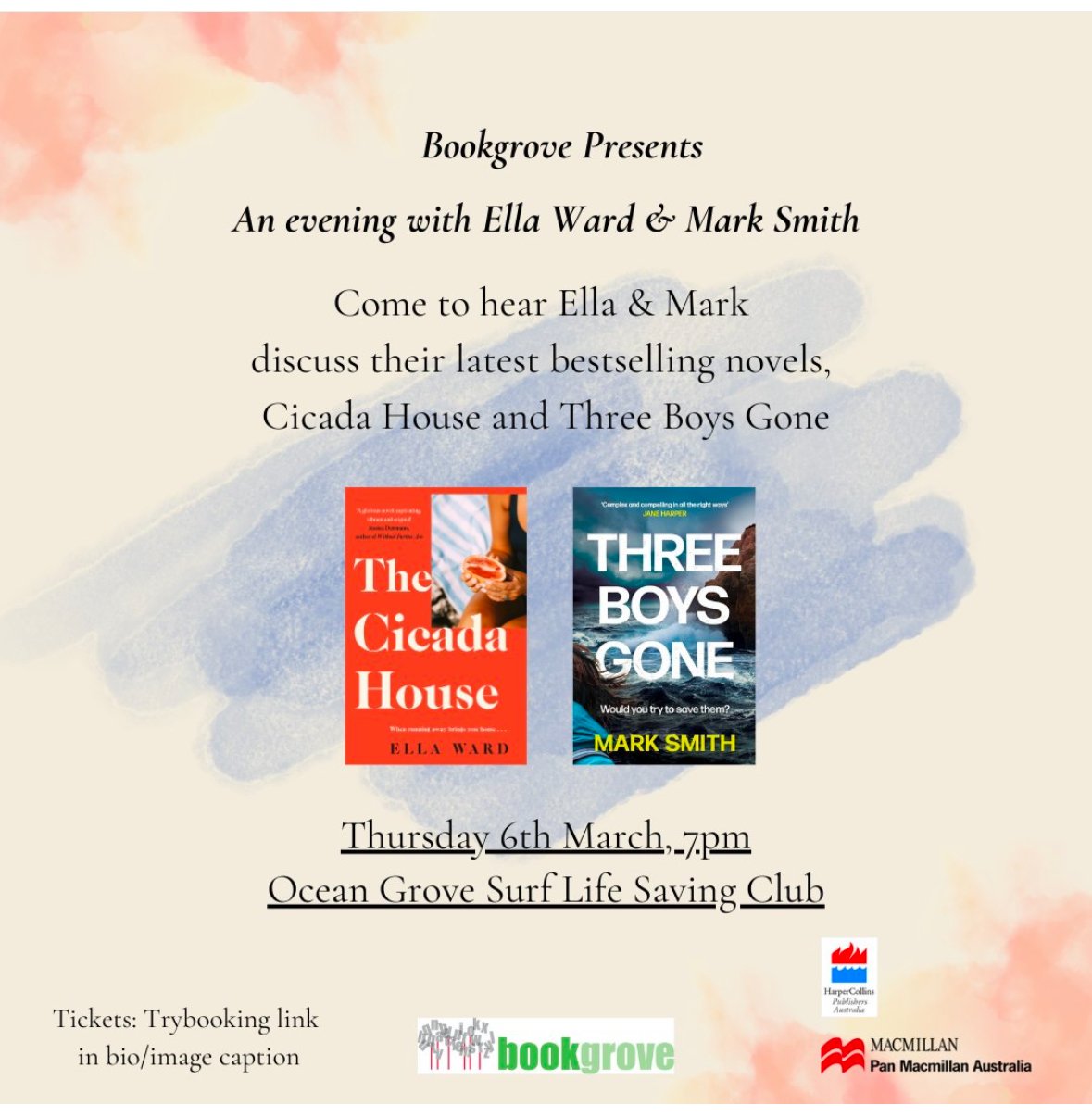 Bookgrove presents, An Evening with Ella Ward and Mark Smith