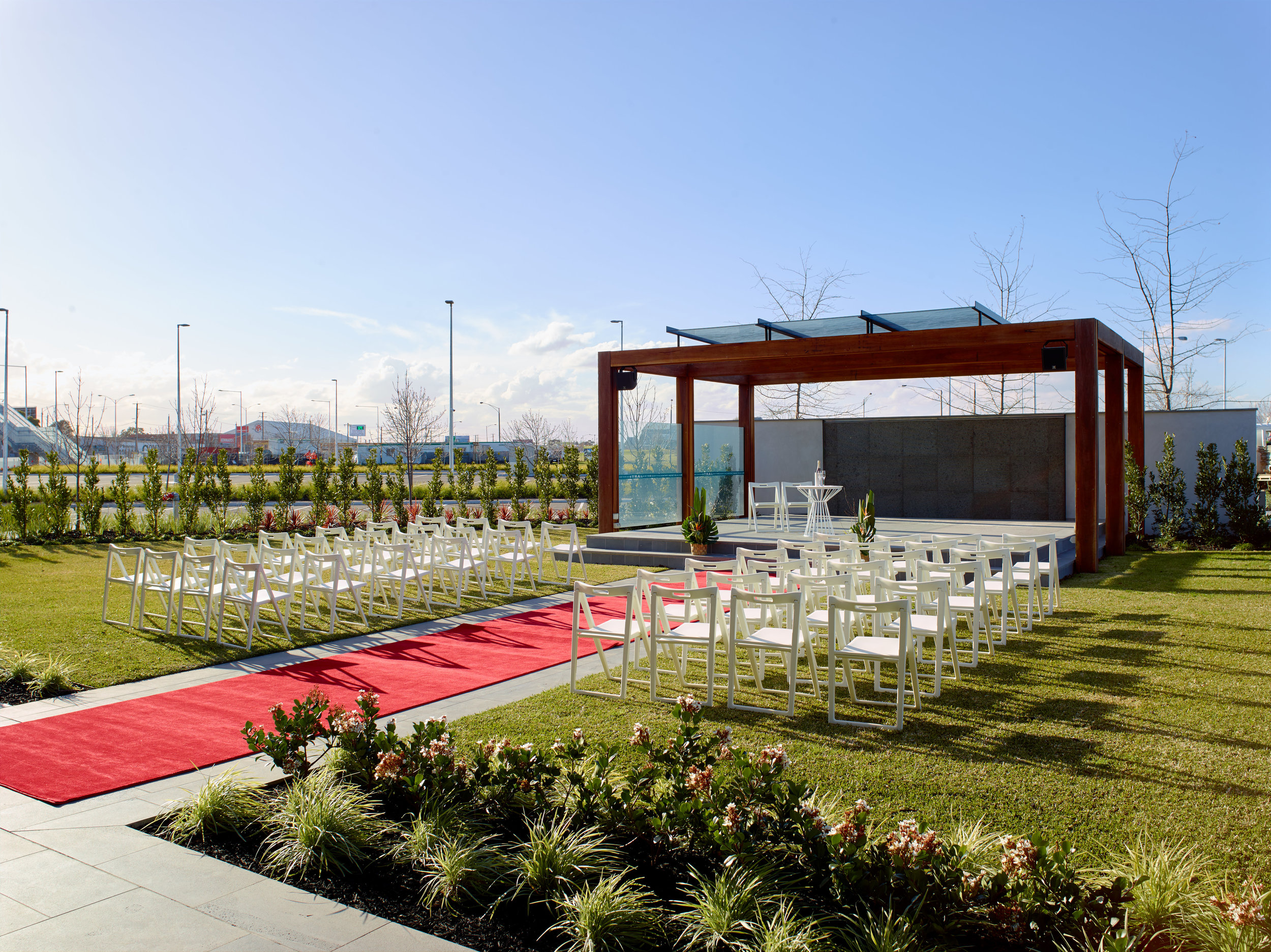 Three Oak Pavilion at Hyatt Place Melbourne wedding venue