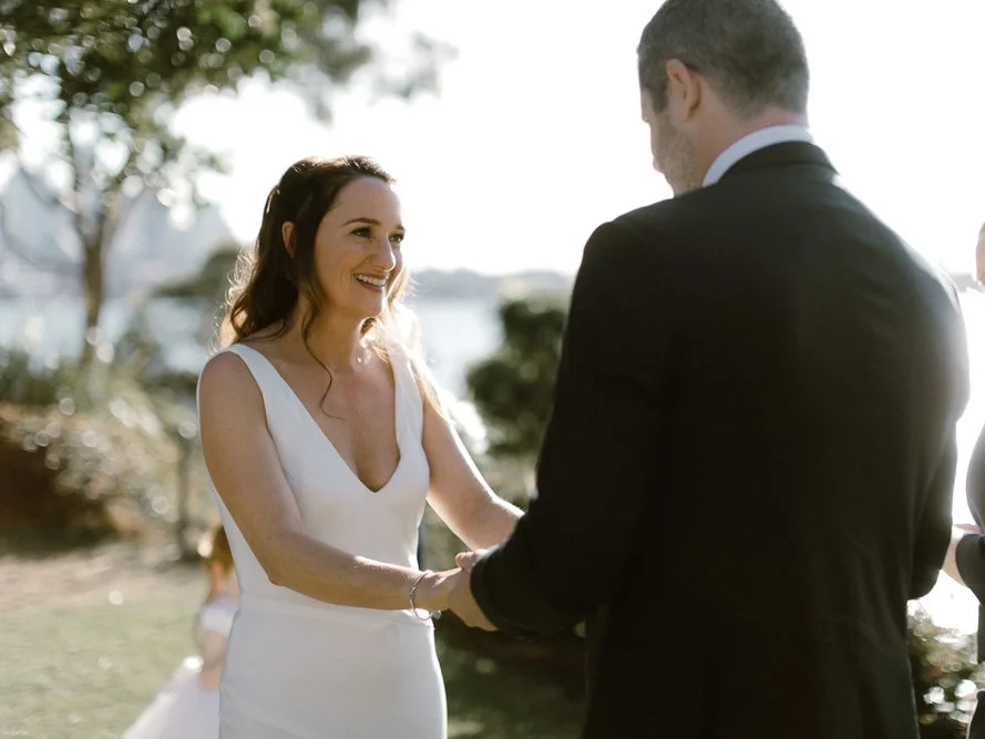 Bride and groom at wedding at Park Hyatt Sydney