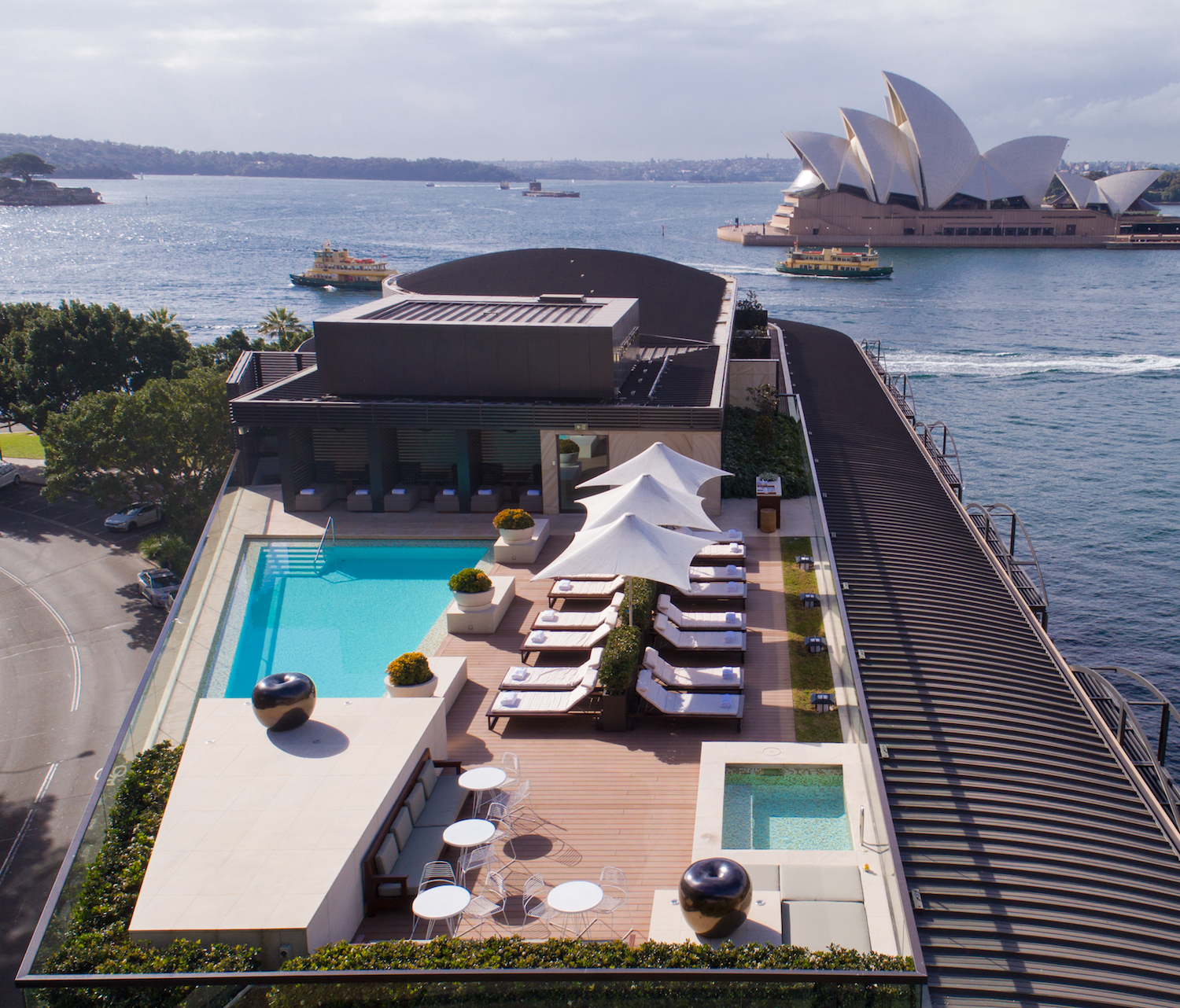 Rooftop Pool with Opera House view at Park Hyatt Sydney Hotel