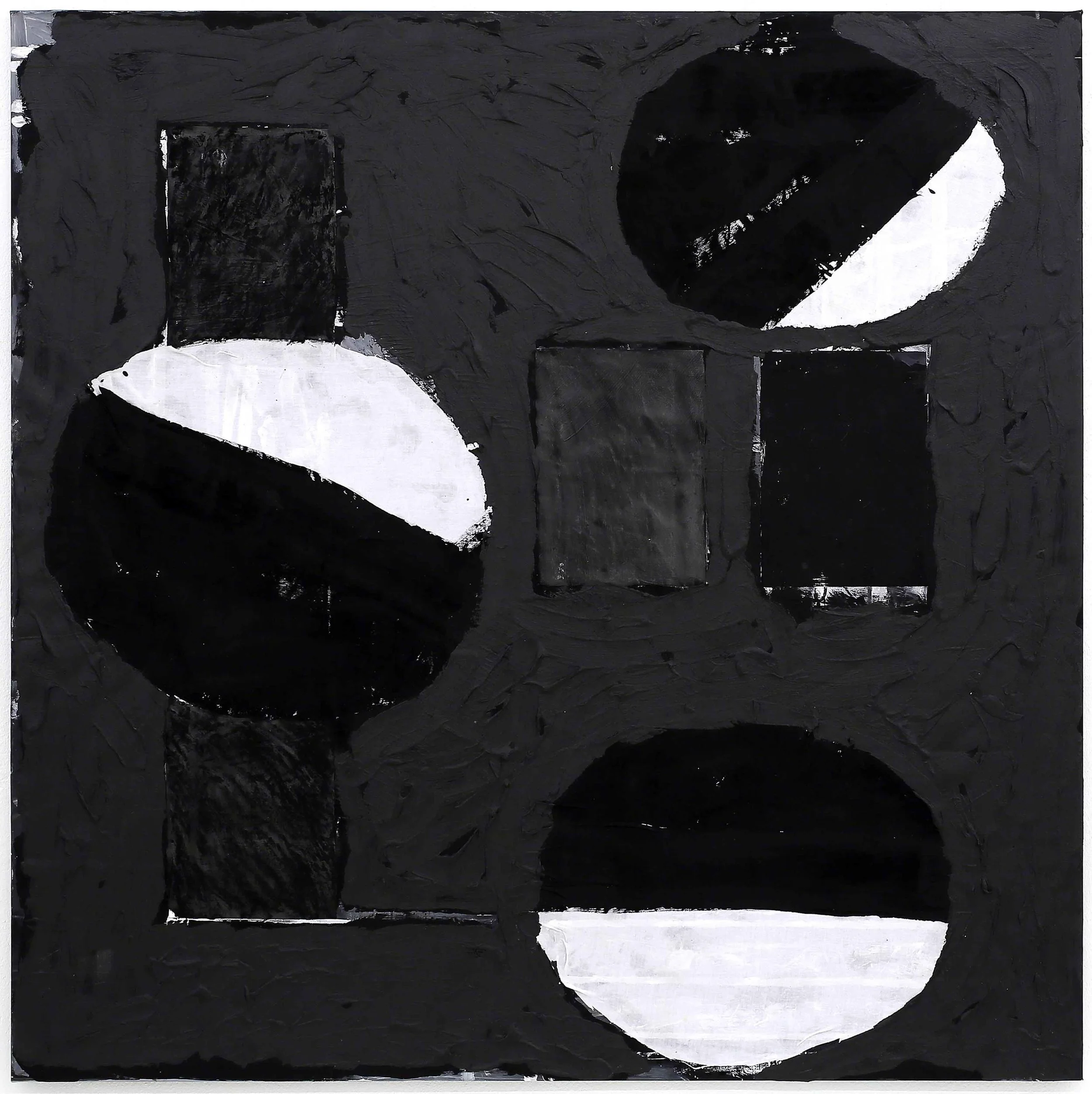 3 Moon Design / 134 cm x 131 cm / Mixed media, acrylic on canvas / 2016