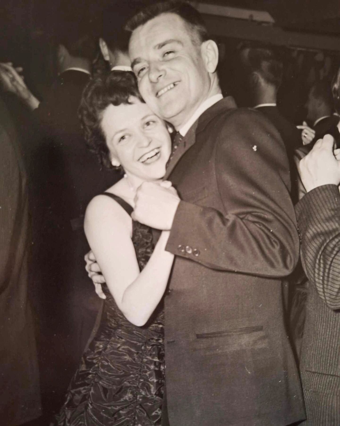My parents, as I've never seen them before. 
When I was born, my parents were 35 and 34 years old. In this picture, they're in their 20s. Young, in love, vibrant and full of promise. 
So fitting that I get this picture sent as a private message from 