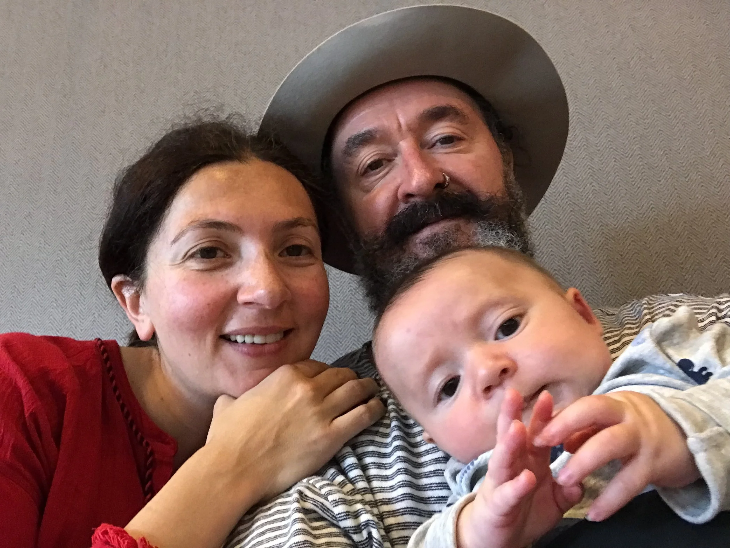 My wife tamuna, our son demna davit and the old dad, alan forrest smith - me!