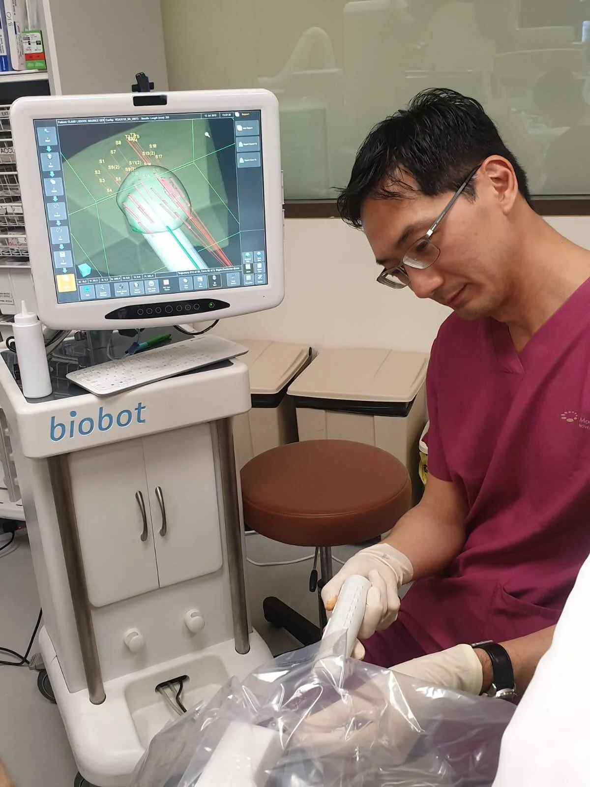 Transperineal robotic prostate biopsy