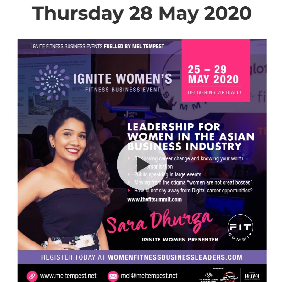Healthzilla’s CEO Featured at Australia’s First Virtual IGNITE Women's Leaders Fitness Business Event