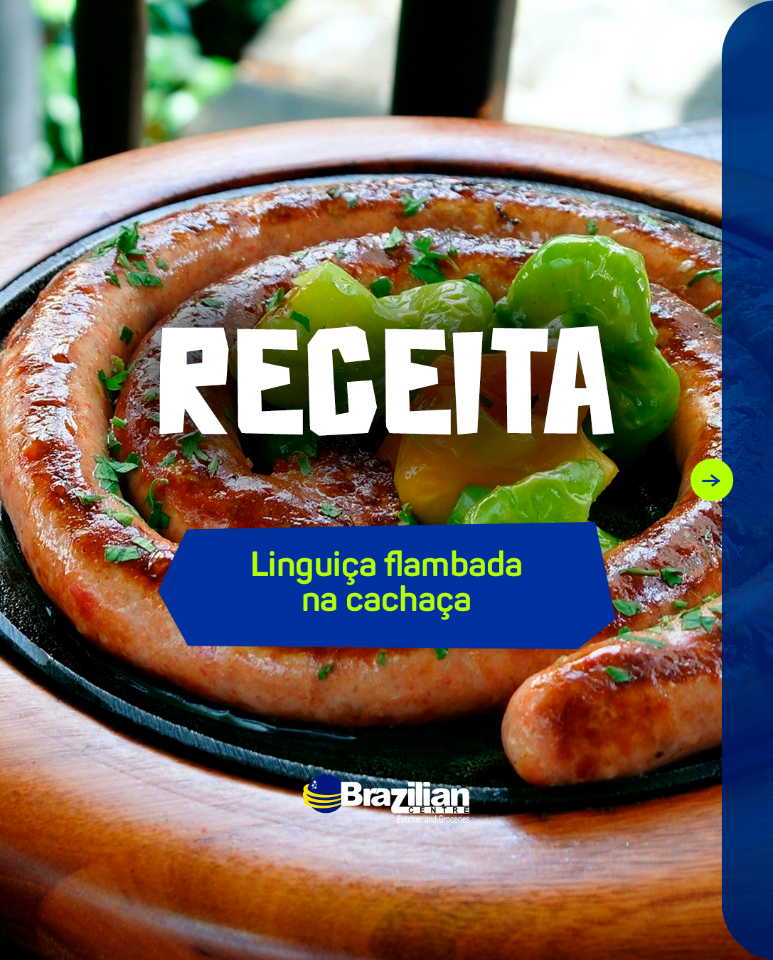 Linguiça flambada na cachaça - Receitas BC    