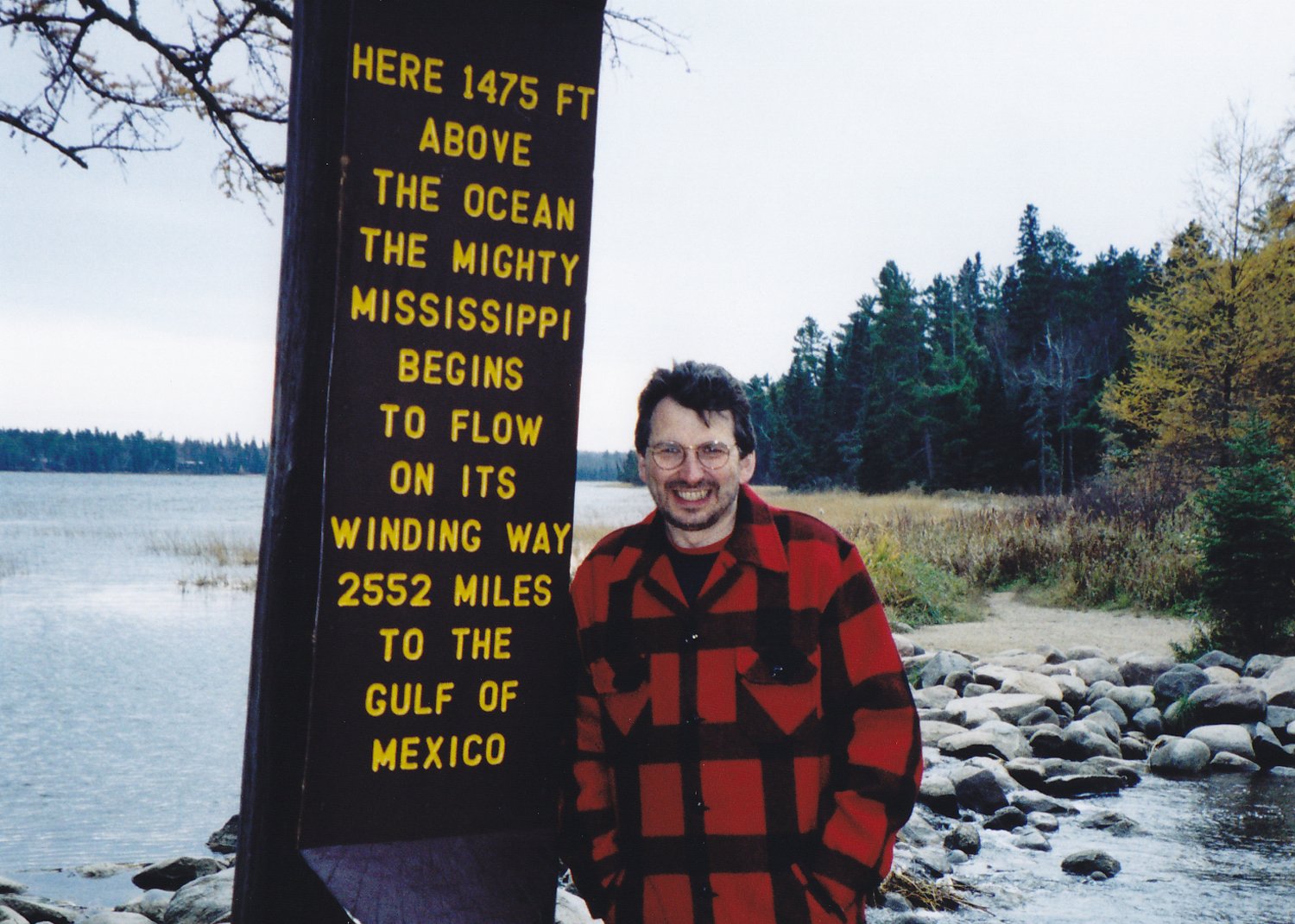 2003_1016 Bruce at Mississippi source 1 landscape.jpg