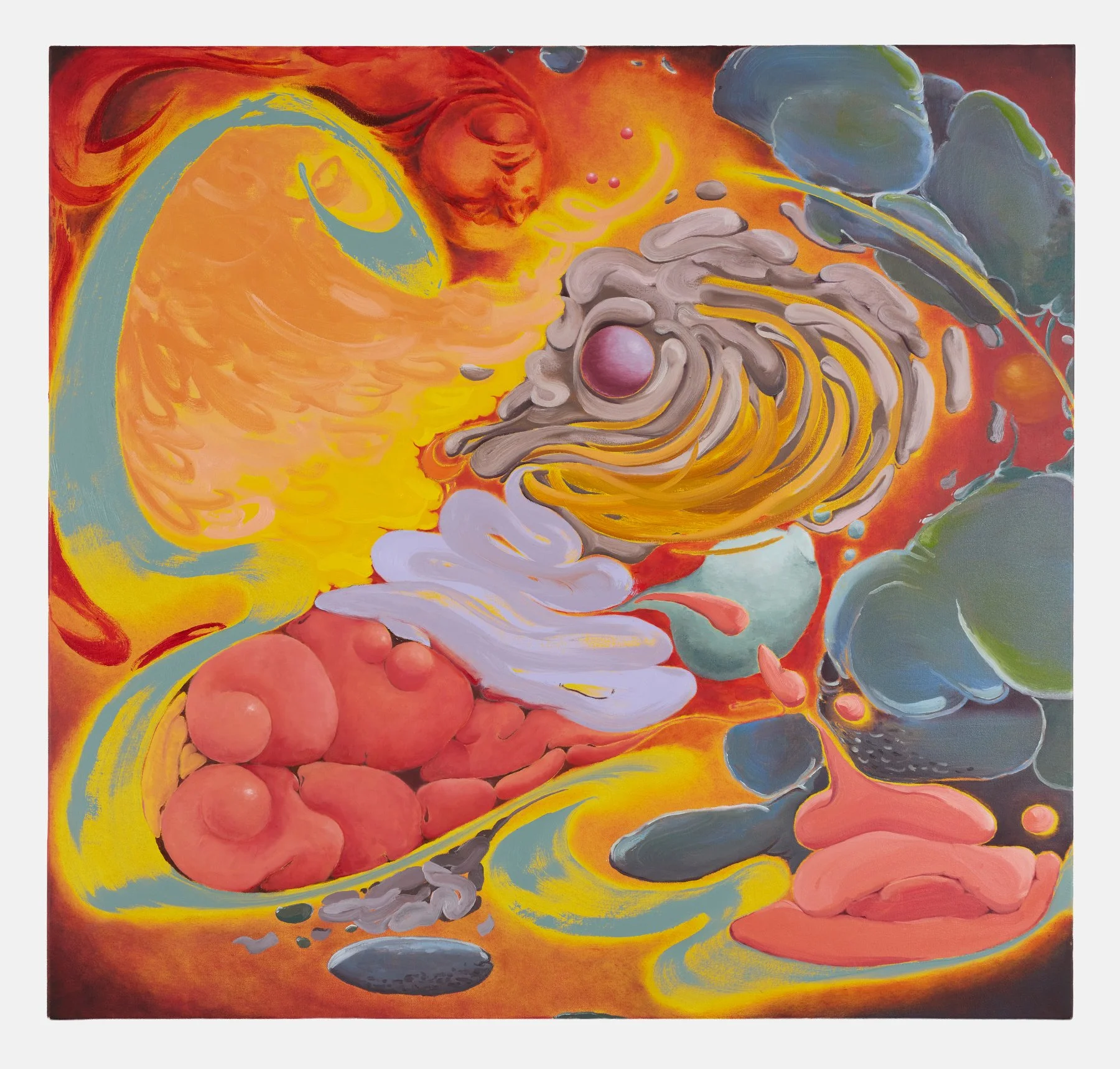  Boca profunda, 2025  oil on canvas  102 × 102 cm  photograph by Andrew Sikorski 