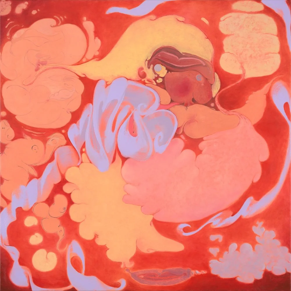  Comic fibre, 2024  oil on canvas  122 × 122 cm  photograph by Steven Best 