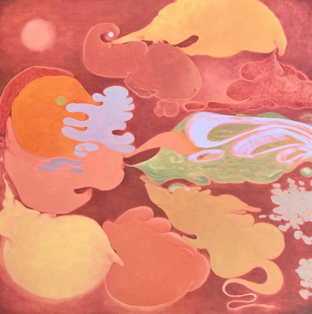  Cry milk stains, 2024  oil on canvas  122 × 122 cm  photograph by Stephen Best 