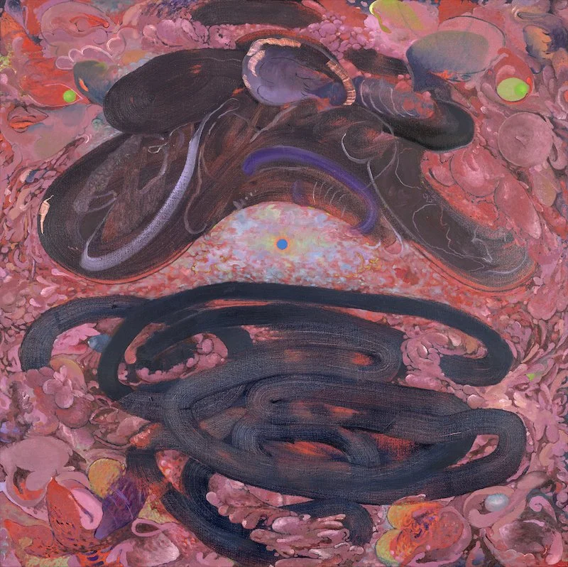 No tongue bitter she, 2023  oil on canvas   100 × 100 cm   photograph by Steven Best  private collection 