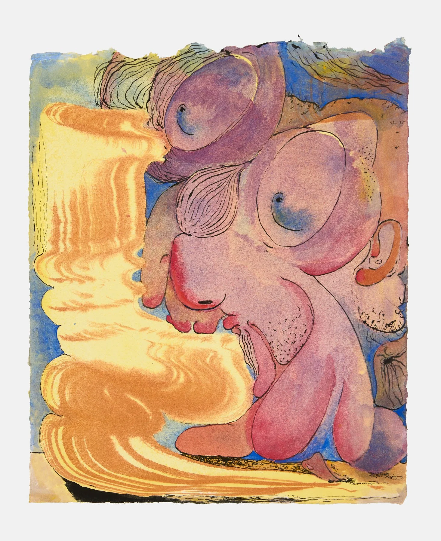  Untitled 62026, 2026  gouache and ink on paper  29 × 24 cm  photograph by Andrew Sikorski 