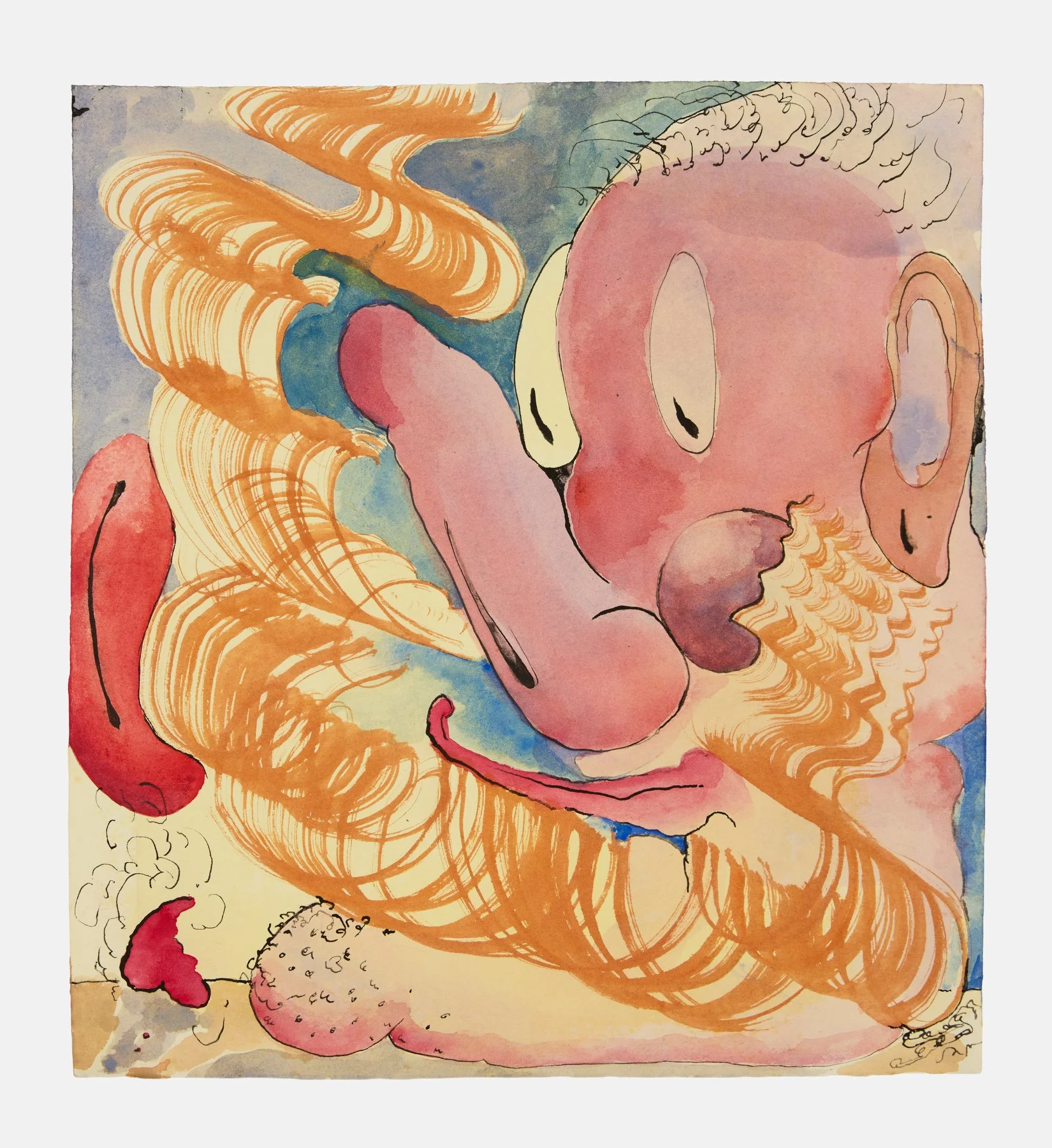  Untitled 72026, 2026  gouache and ink on paper  25 × 26 cm  photograph by Andrew Sikorski 