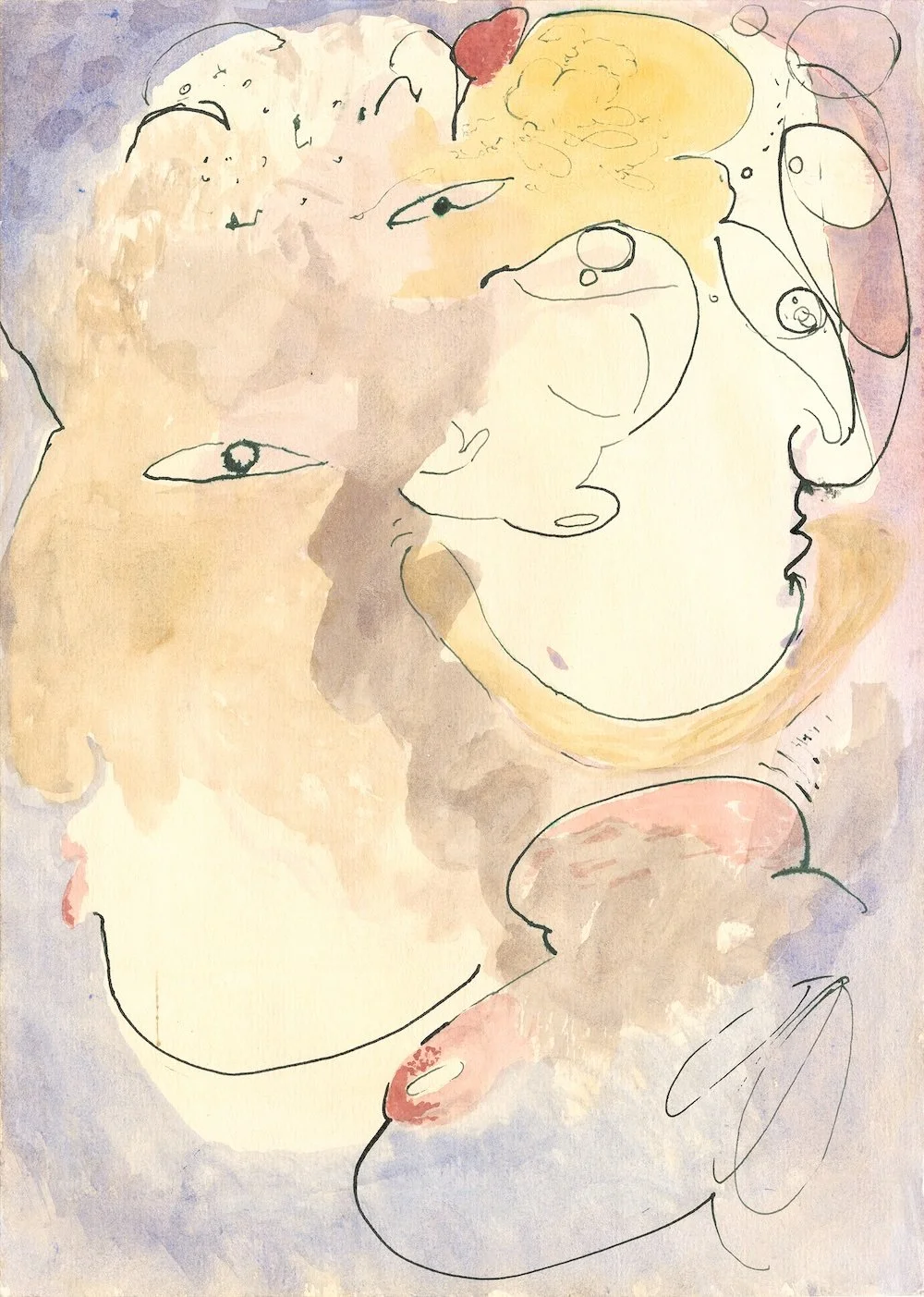  Untitled 10, 2024  gouache and ink on paper  21 × 10 cm  photograph by Steven Best 