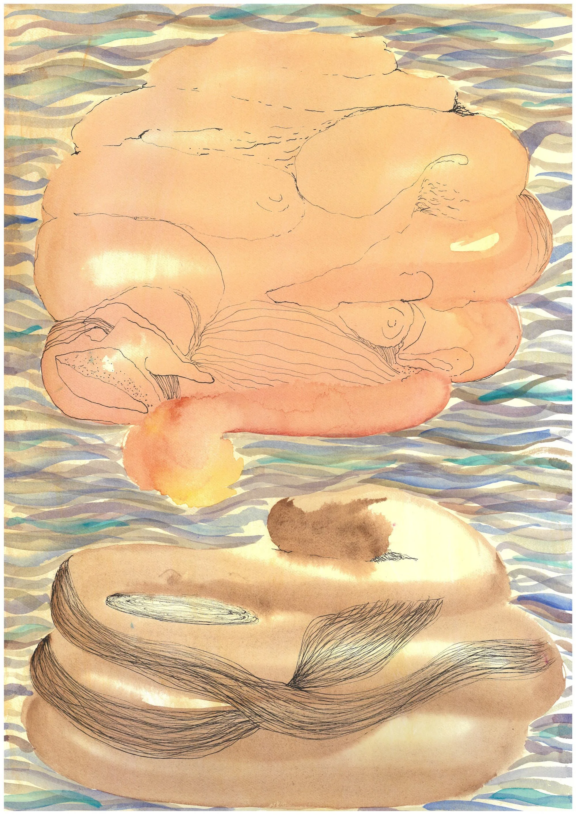  Untitled 22022, 2022  gouache and ink on paper  42 × 29.5 cm  private collection 