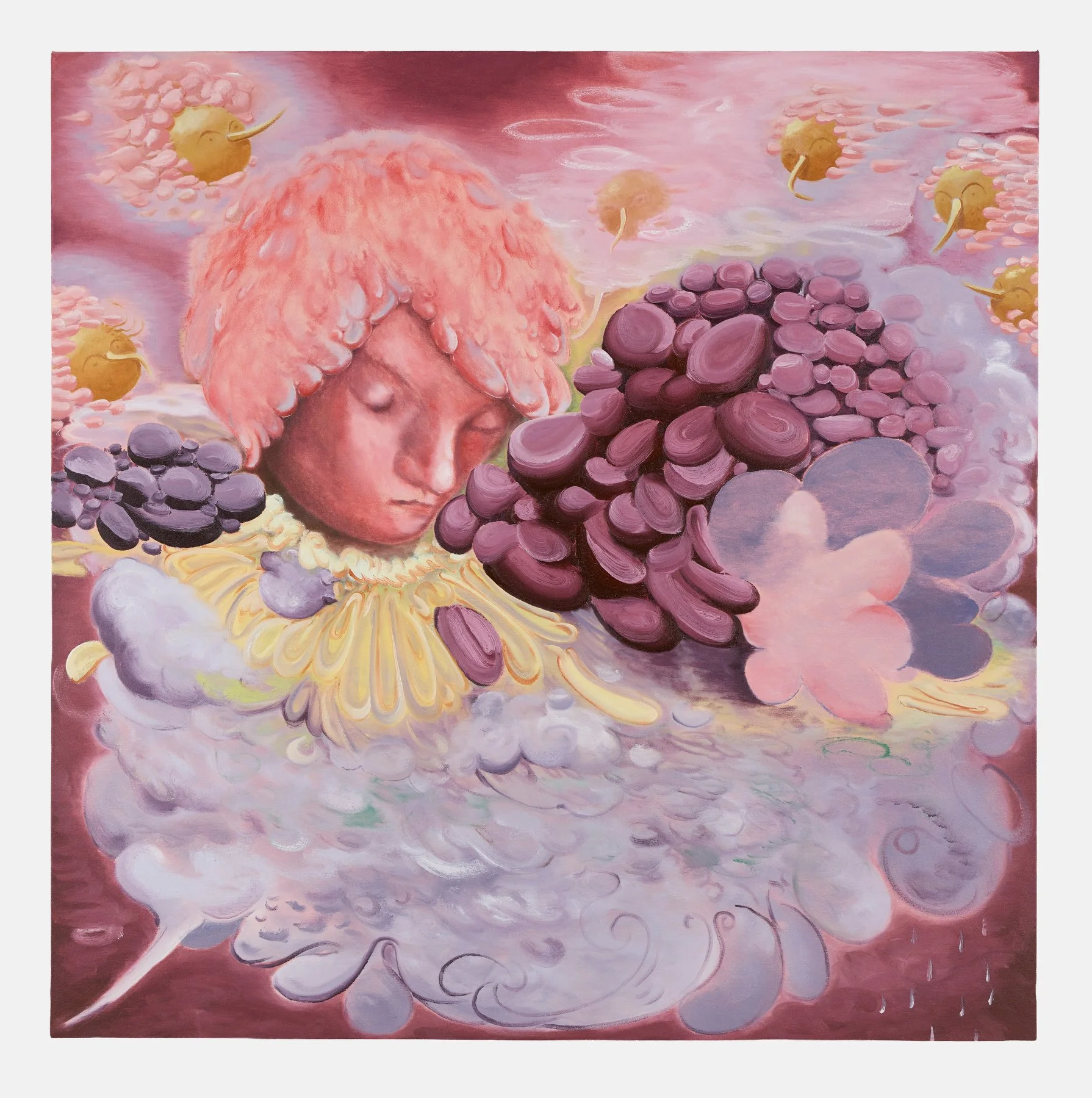  Singing ash and grit, 2026  oil on canvas  100 × 100 cm  photograph by Andrew Sikorski 