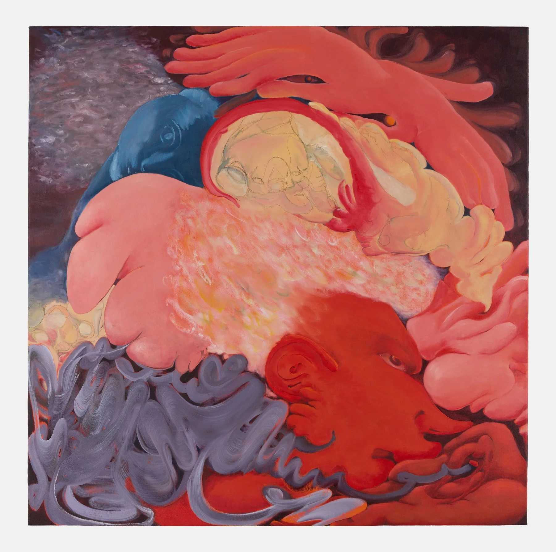  Dreaming dark sand, 2026  oil on canvas  102 × 102 cm  photograph by Andrew Sikorski 