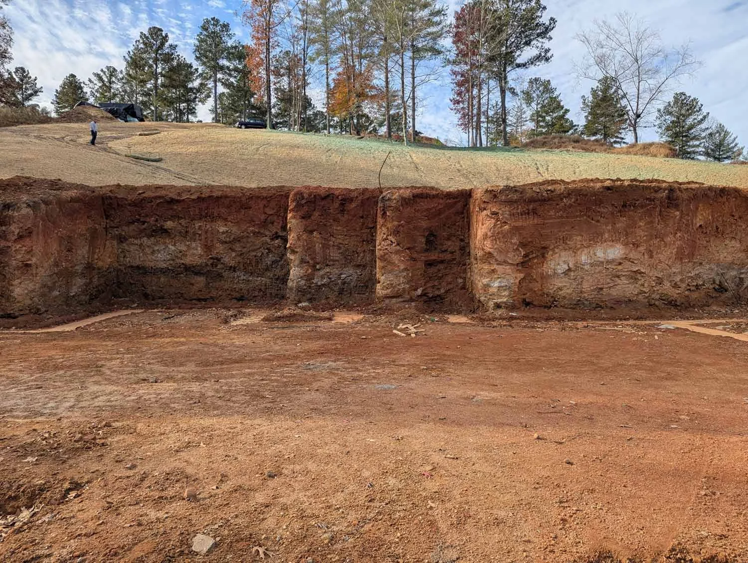 Excavating Sloped Lot in Lakeside Reserve