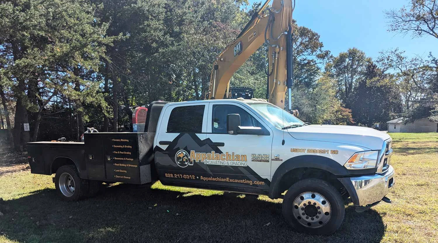 Appalachian Excavating & Grading work truck