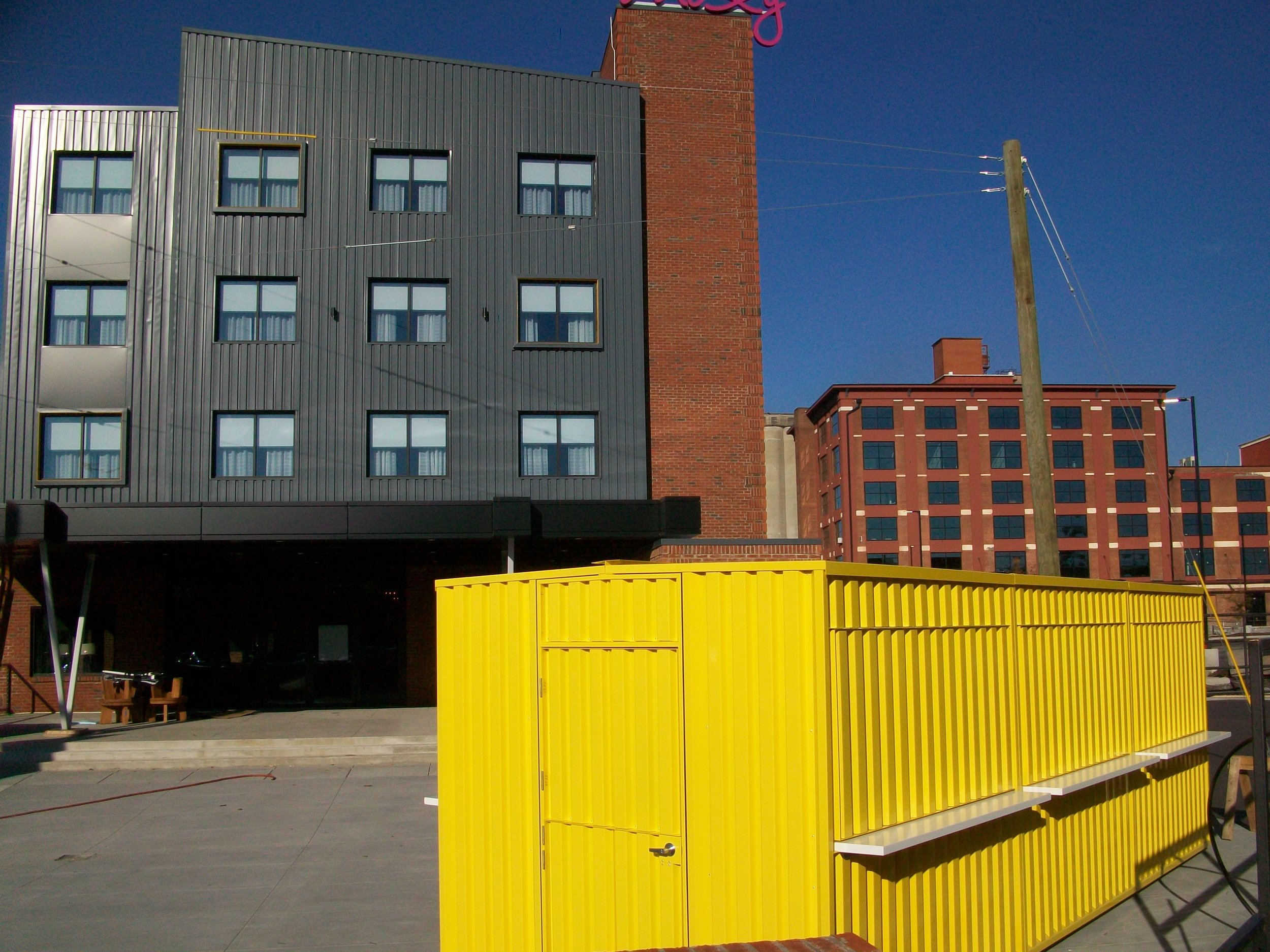 Shipping Container Bar Back View