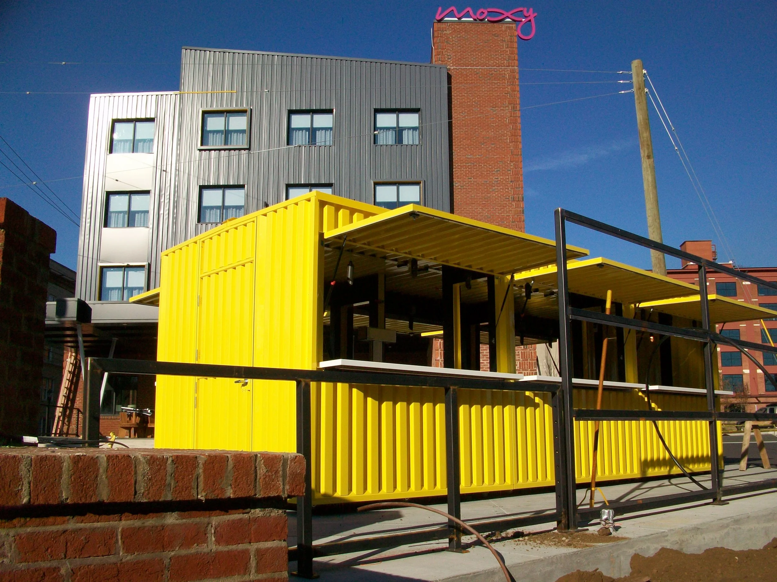 Shipping Container Bar with Open Front