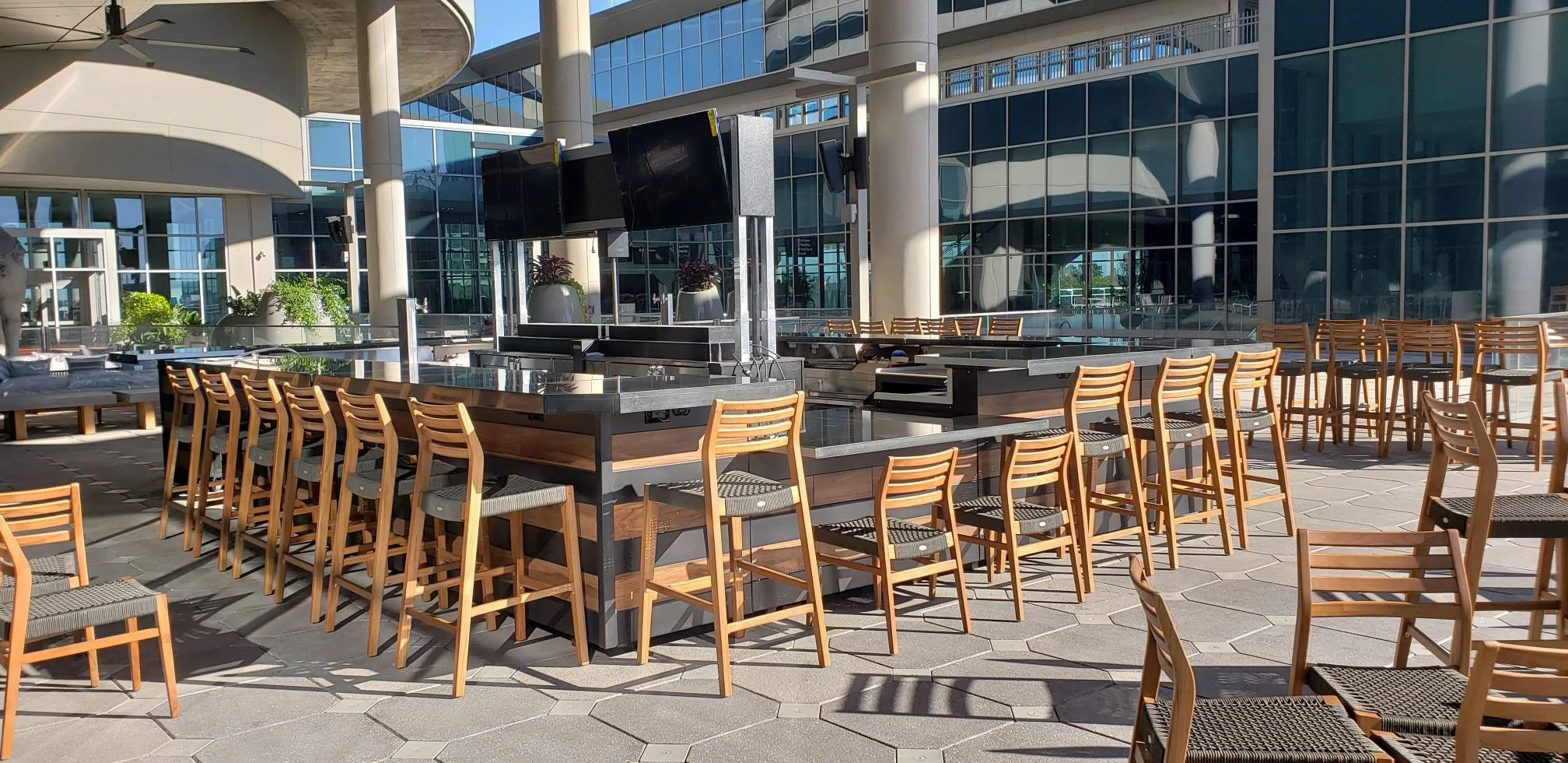Metal and Tile Airport Bar