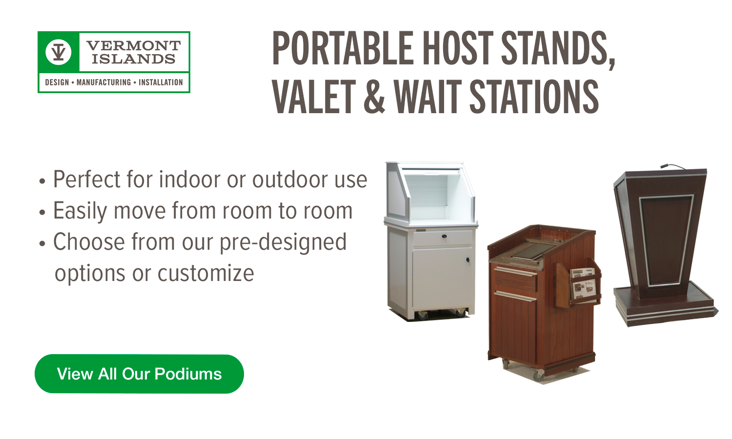 Portable Podiums and Host Stands