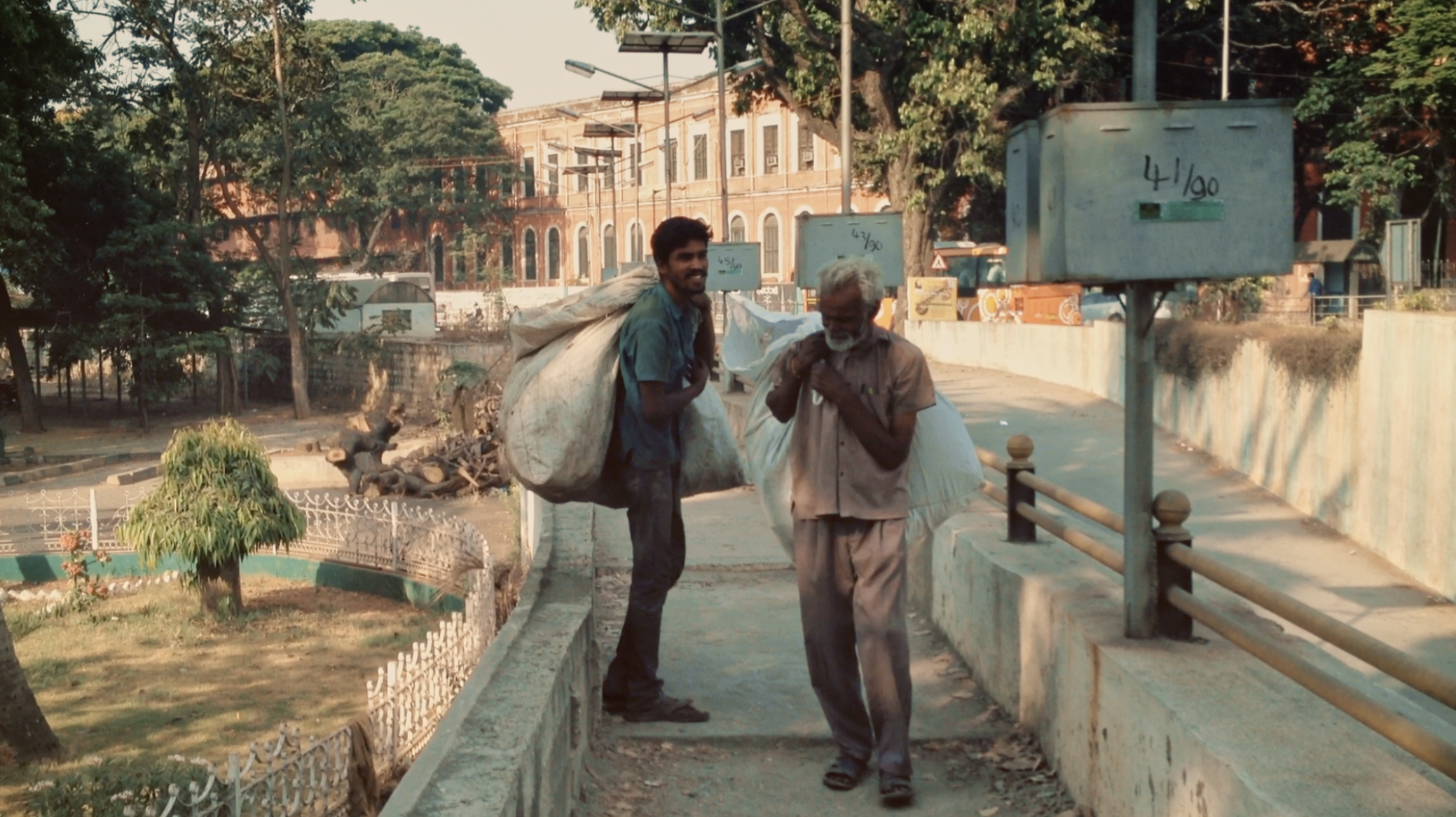 Zakhir connecting with fellow recycler