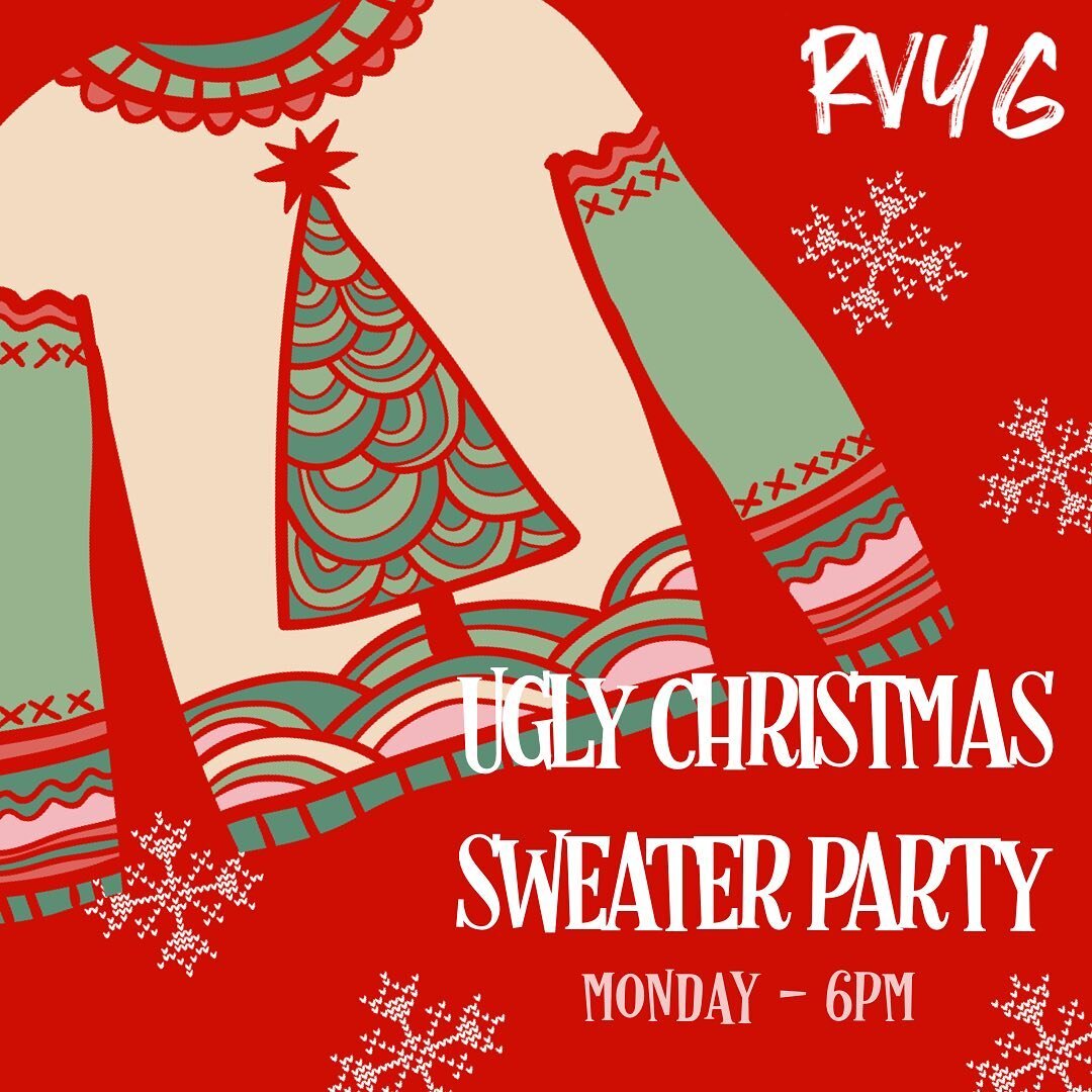 hey teens 🎄🌟 Monday is our annual Christmas party! Wear your ugliest Christmas sweater/attire and have a chance to win a prize! We will also do a white elephant 🐘 gift exchange: if you want to participate keep the gifts in the $5 range! We will be