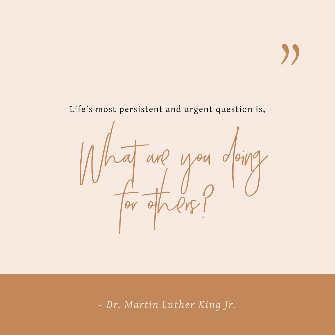 &bull; what are you doing for others? &bull; 
✨ hey teens! just a reminder: there is NO youth group this monday in observance of MLK Jr Day. we will see you next week on the 24th! ✨