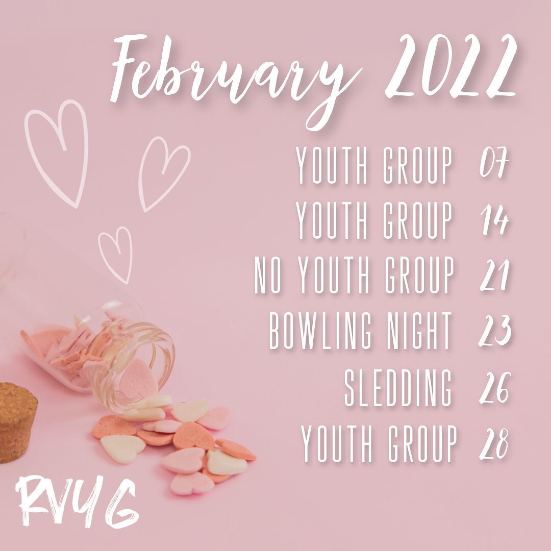 hey teens! here is the schedule for February! We are going bowling and sledding this month! 🎳🛷⛸Mark your calendars!