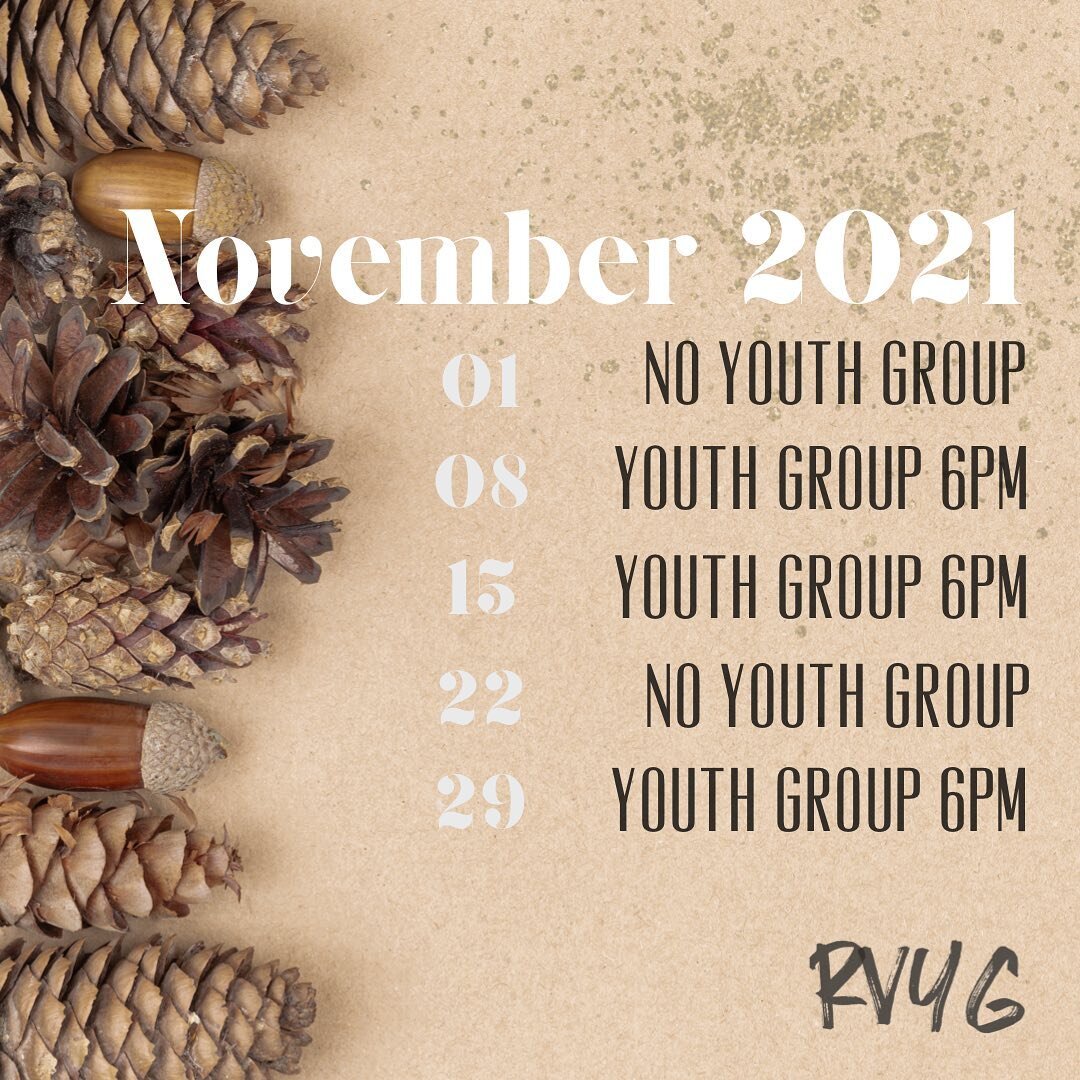 hey teens - here is the schedule for November! we are approaching the best time of the year! 🦃🎄✨

#november #youthgroup #rivervalleychurchny #rvyg #herkimerny #youthmin #cny #mohawkvalley