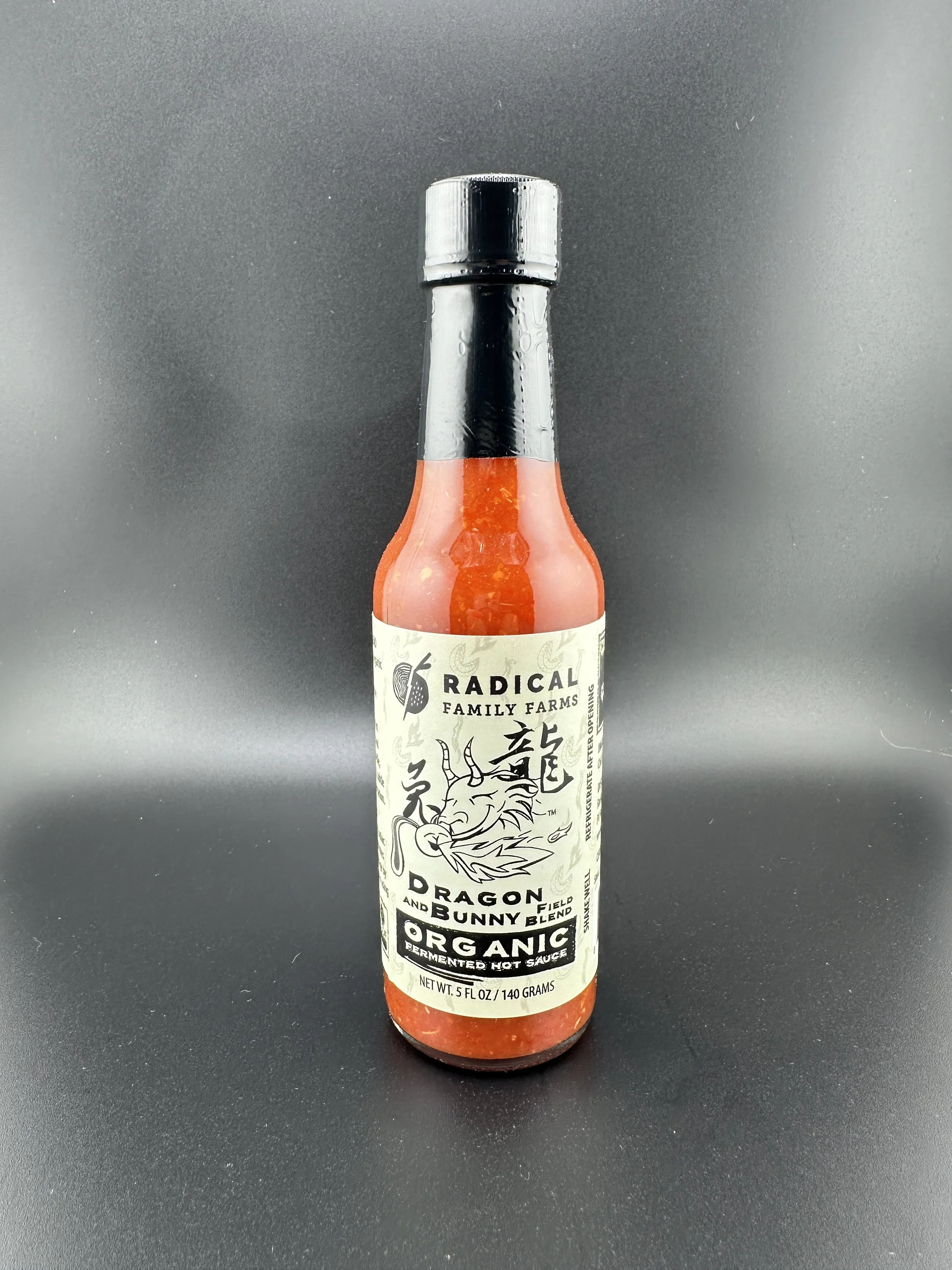 DRAGON AND BUNNY FIELD BLEND: ORGANIC FERMENTED HOT SAUCE (Medium)