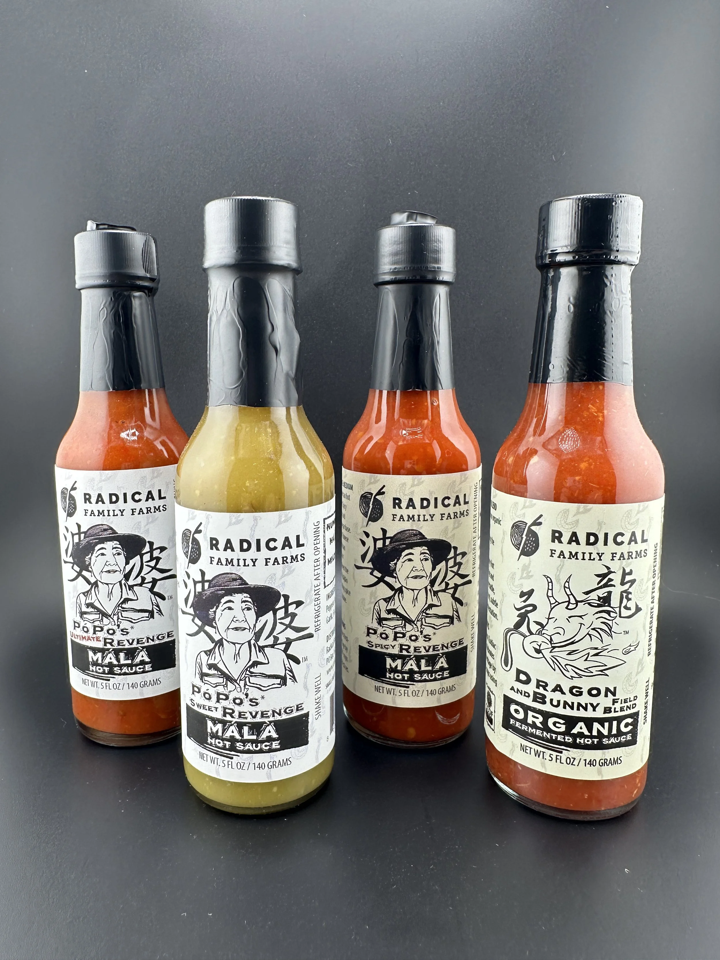 SET OF 4: DRAGON AND BUNNY + PÓ PO’S MALÀ HOT SAUCE (NUMBING & TINGLING HOT SAUCE) - Gift Pack