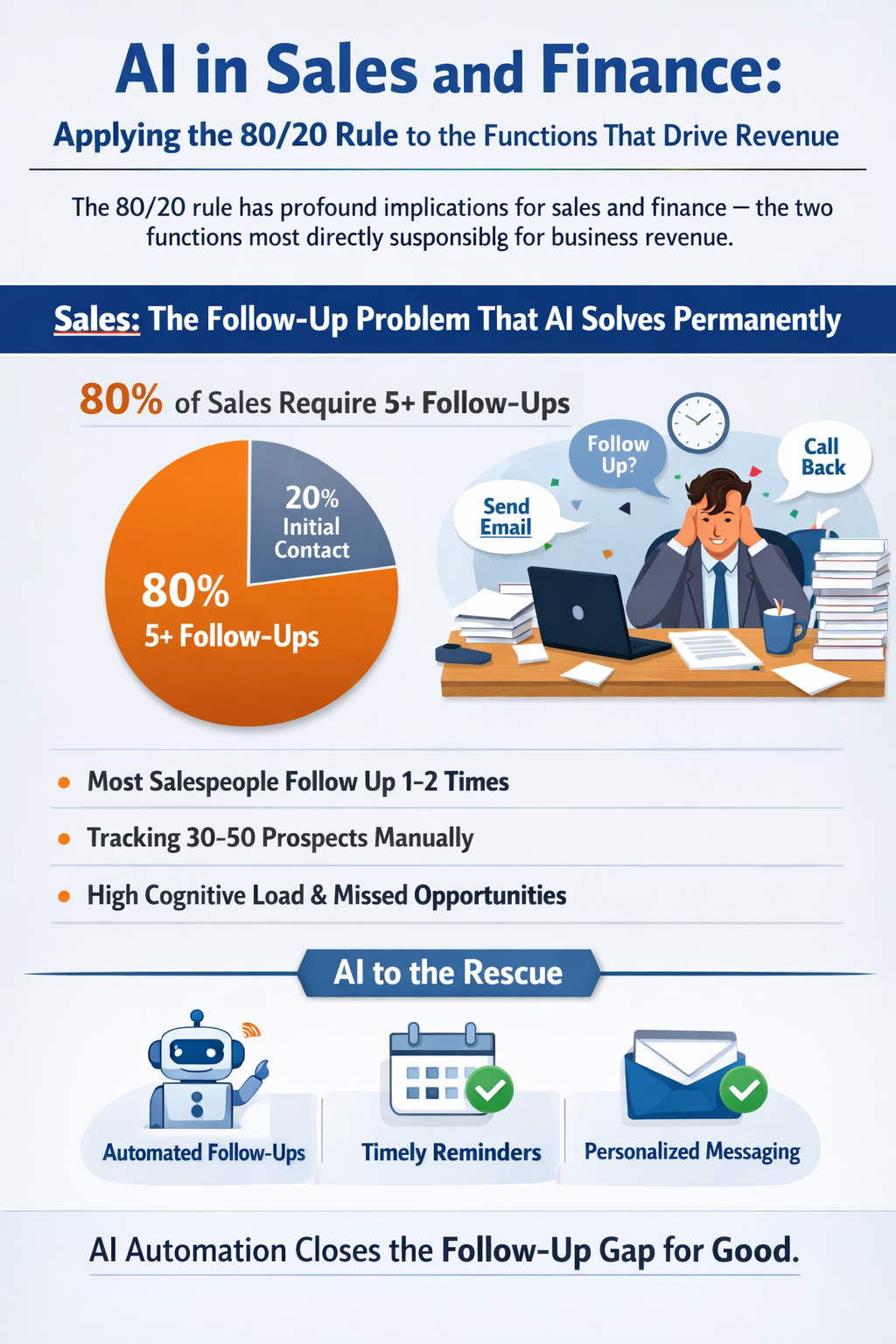 AI in Sales and Finance: Applying the 80/20 Rule to the Functions That Drive Revenue