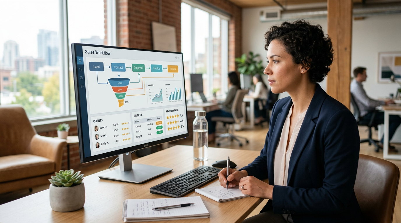 Business Automation: From Booked Meeting to Paid Invoice and Reviews