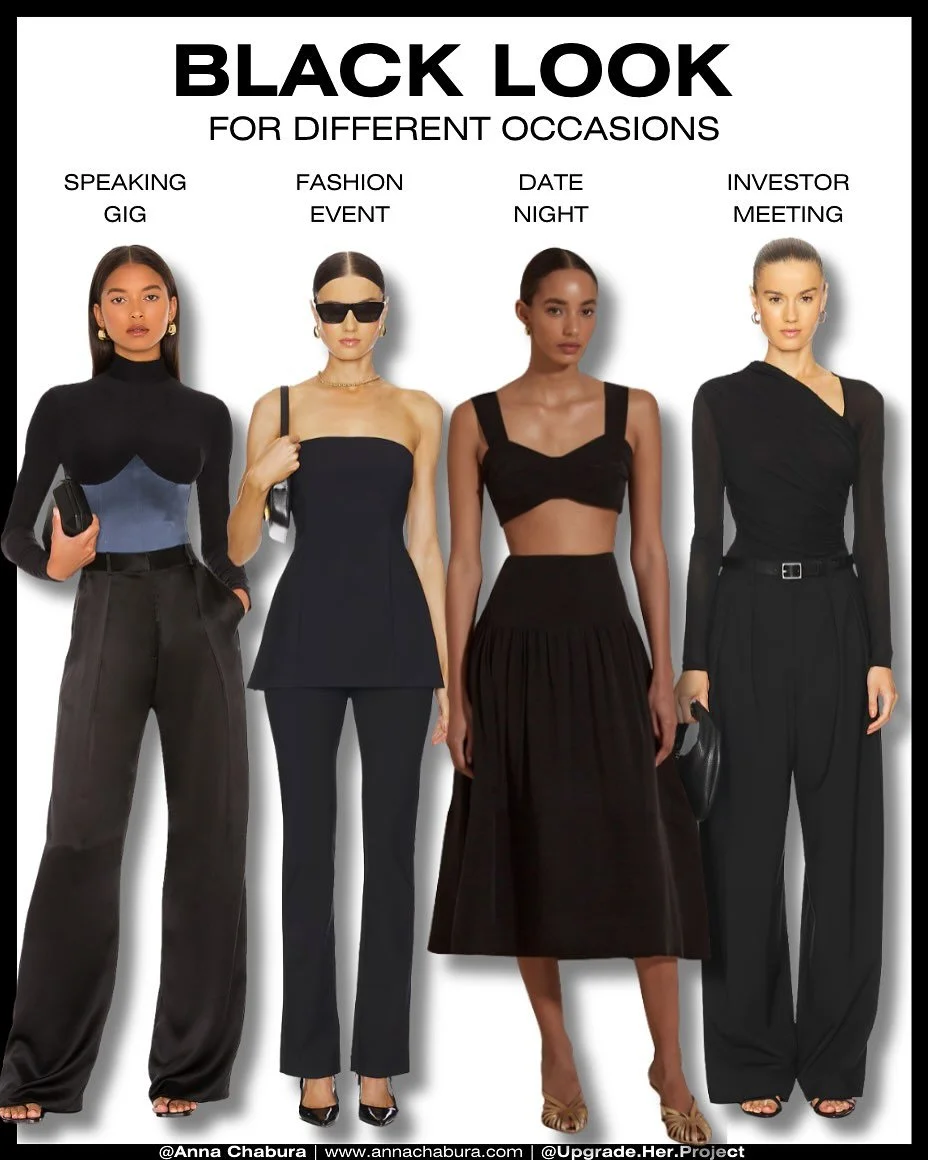 Which look is your favorite?💭

If you ever get stuck on what to wear&hellip; here&rsquo;s a little inspiration 👊🏼

Different colors. Different occasions. But always the same vibe: 
modern, feminine, classy but never boring 😎

✨ Save this for days