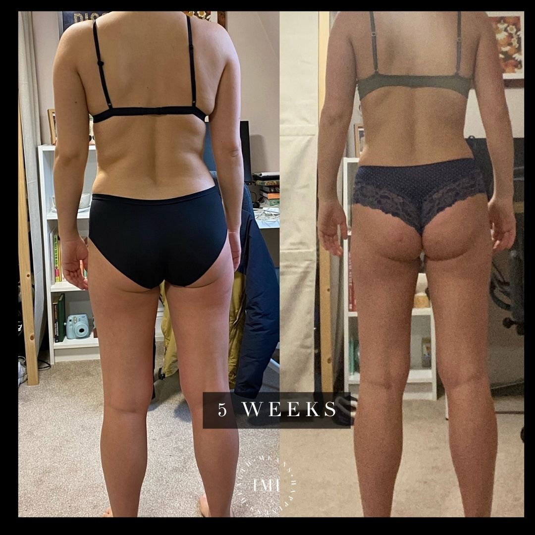 5-week progress of one of my clients after virtual Personal Training  session