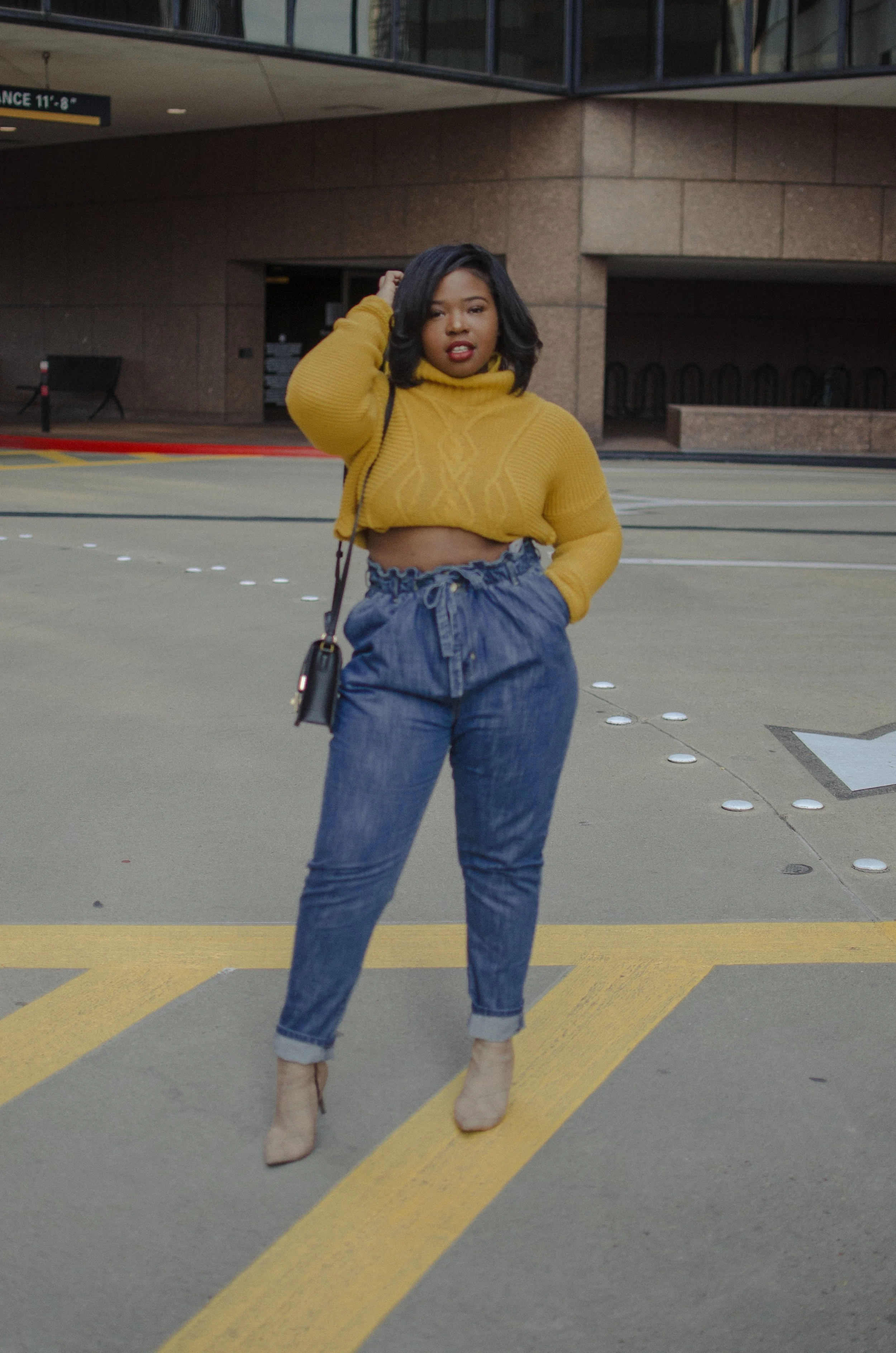 paperbag pants denim