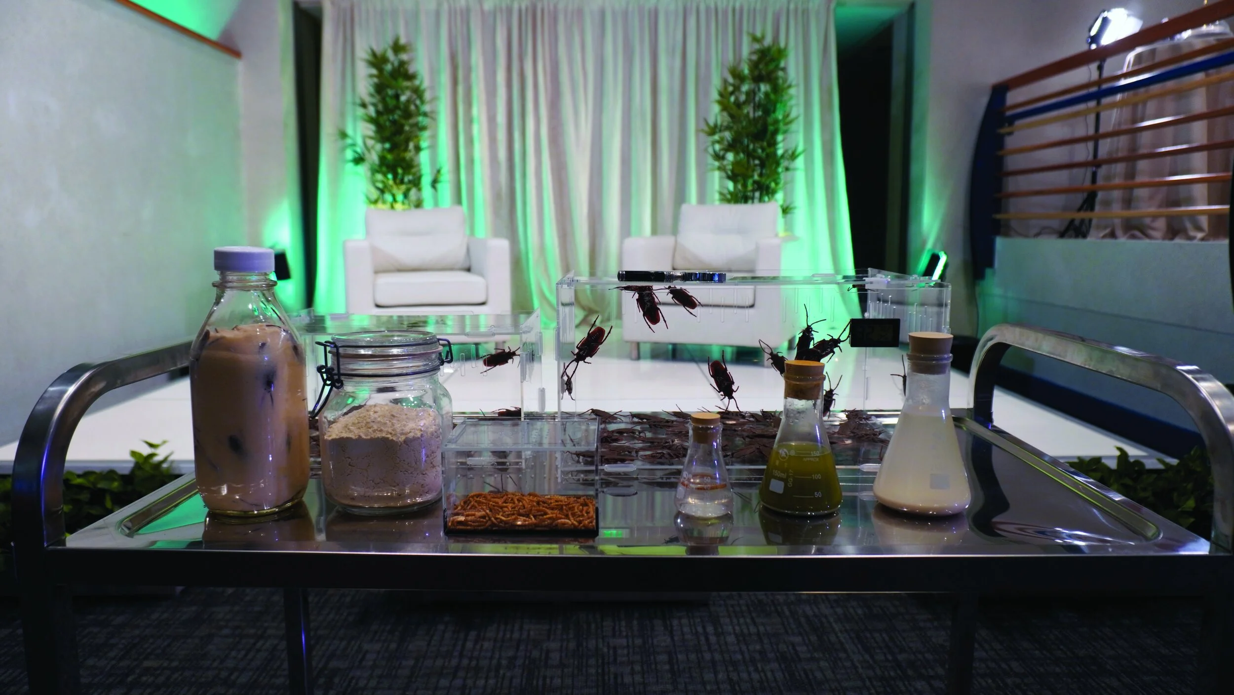 Dr. Alexandra Holme's insect R&D cart